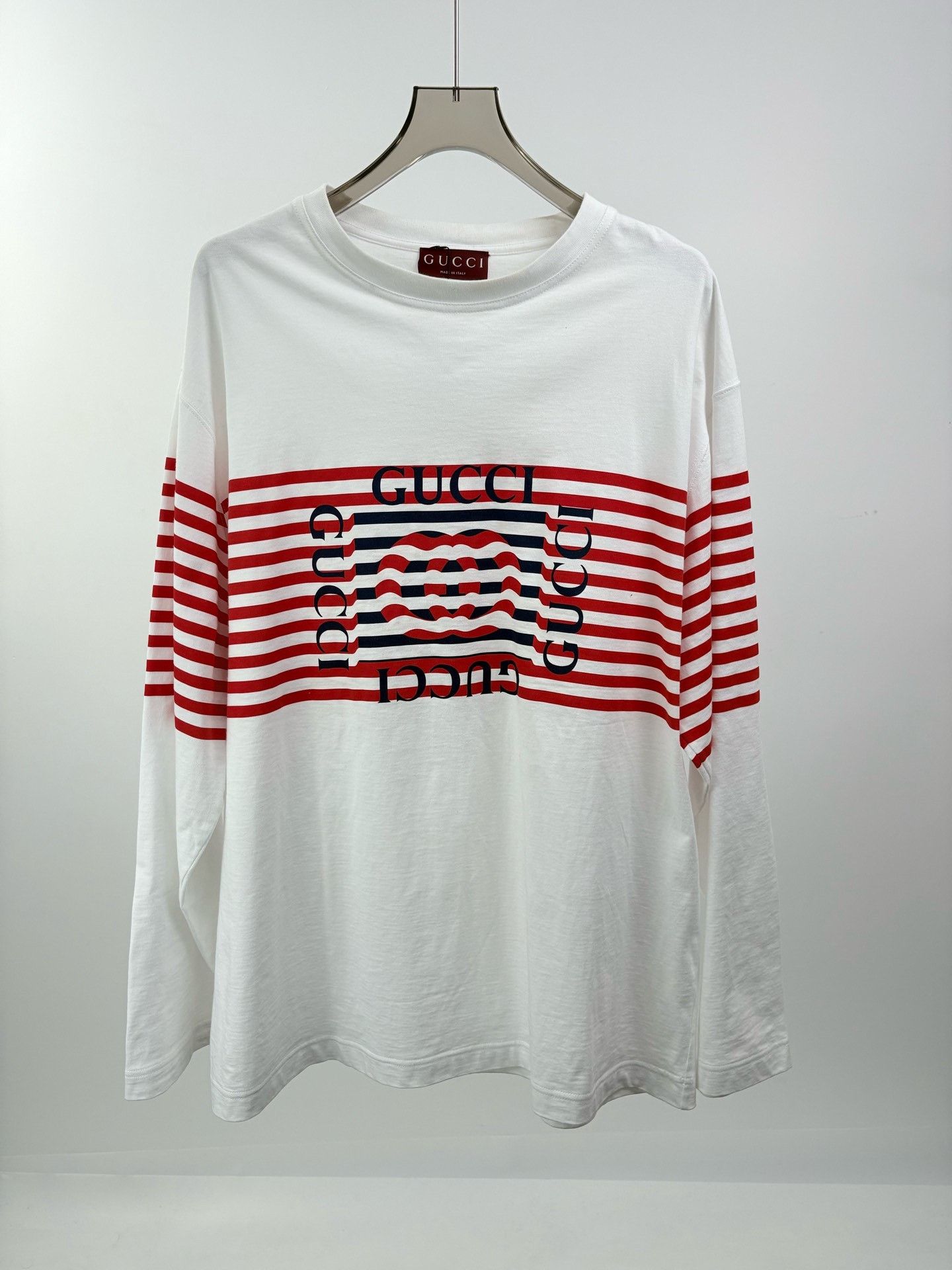Gucci Gucci New Striped Long-Sleeve T-Shirt Size US XXL / EU 58 / 5 - 1 Thumbnail