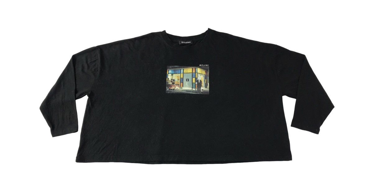 Playboy Playboy Big Graphic Bunny Head Longsleeve Printed Black Tee Size XL / US 12-14 / IT 48-50 - 1 Thumbnail