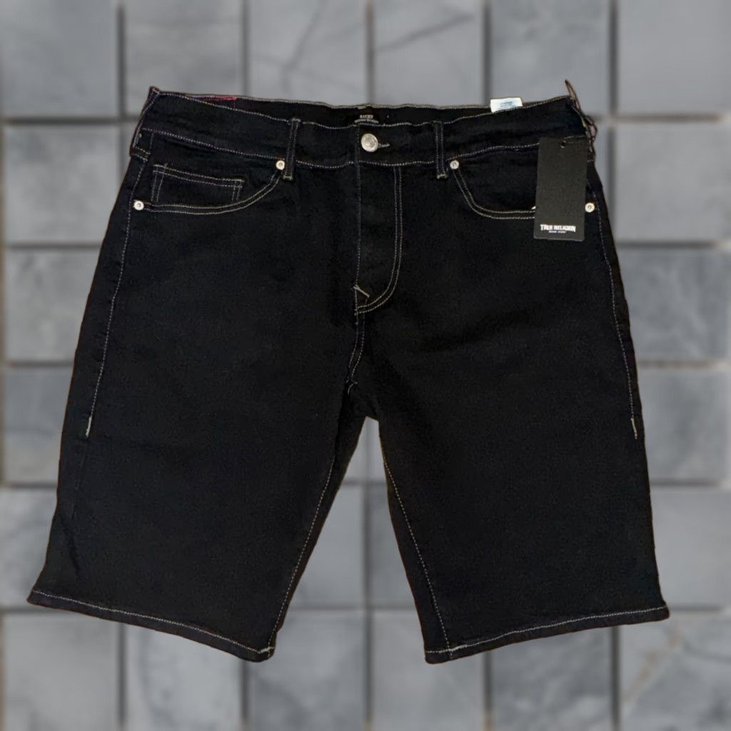 True Religion BNWT True Religion Denim Shorts Black 34W Mens Regular Denim 34W Black Shorts Size US 34 / EU 50 - 1 Thumbnail