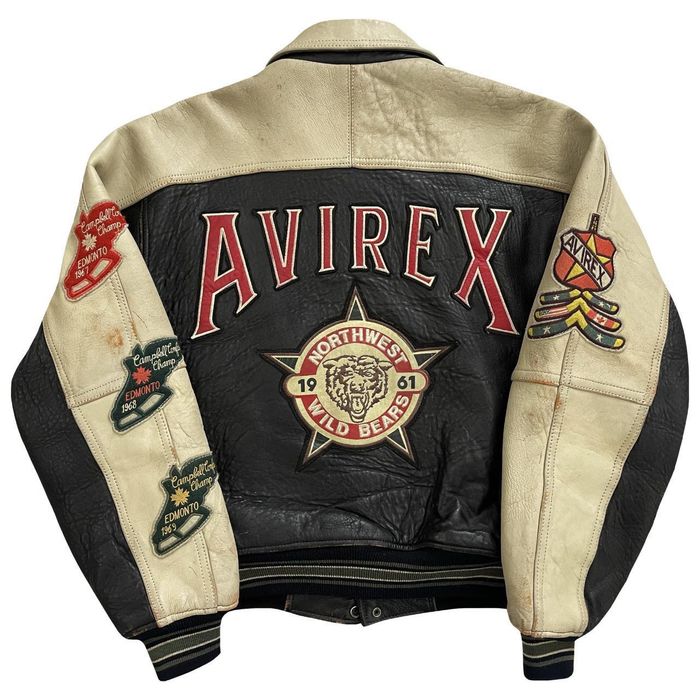 Avirex varsity leather on sale jackets