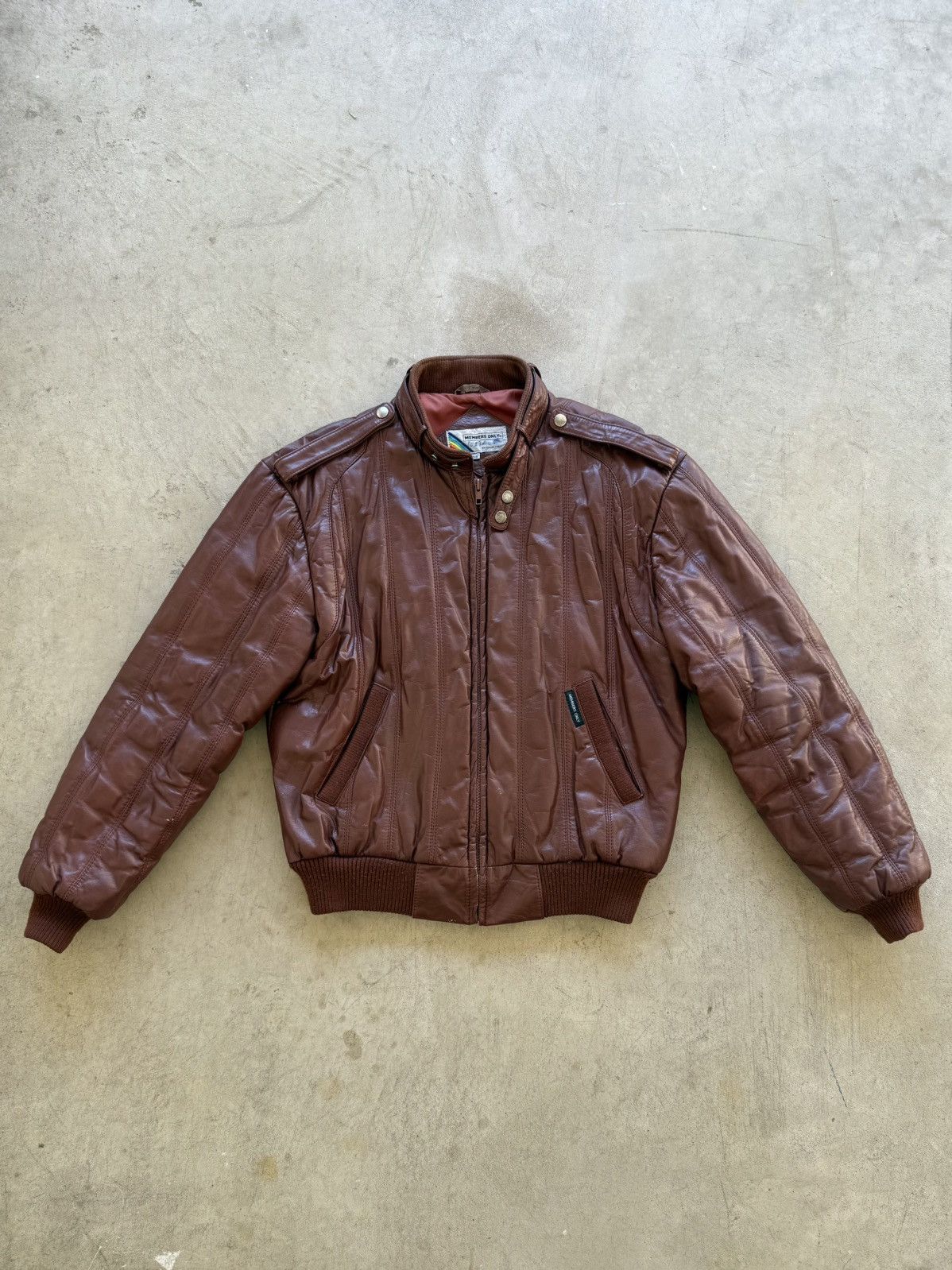 Members Only Members Only 70s 80s Leather Bomber Jacket Size US S / EU 44-46 / 1 - 2 Thumbnail