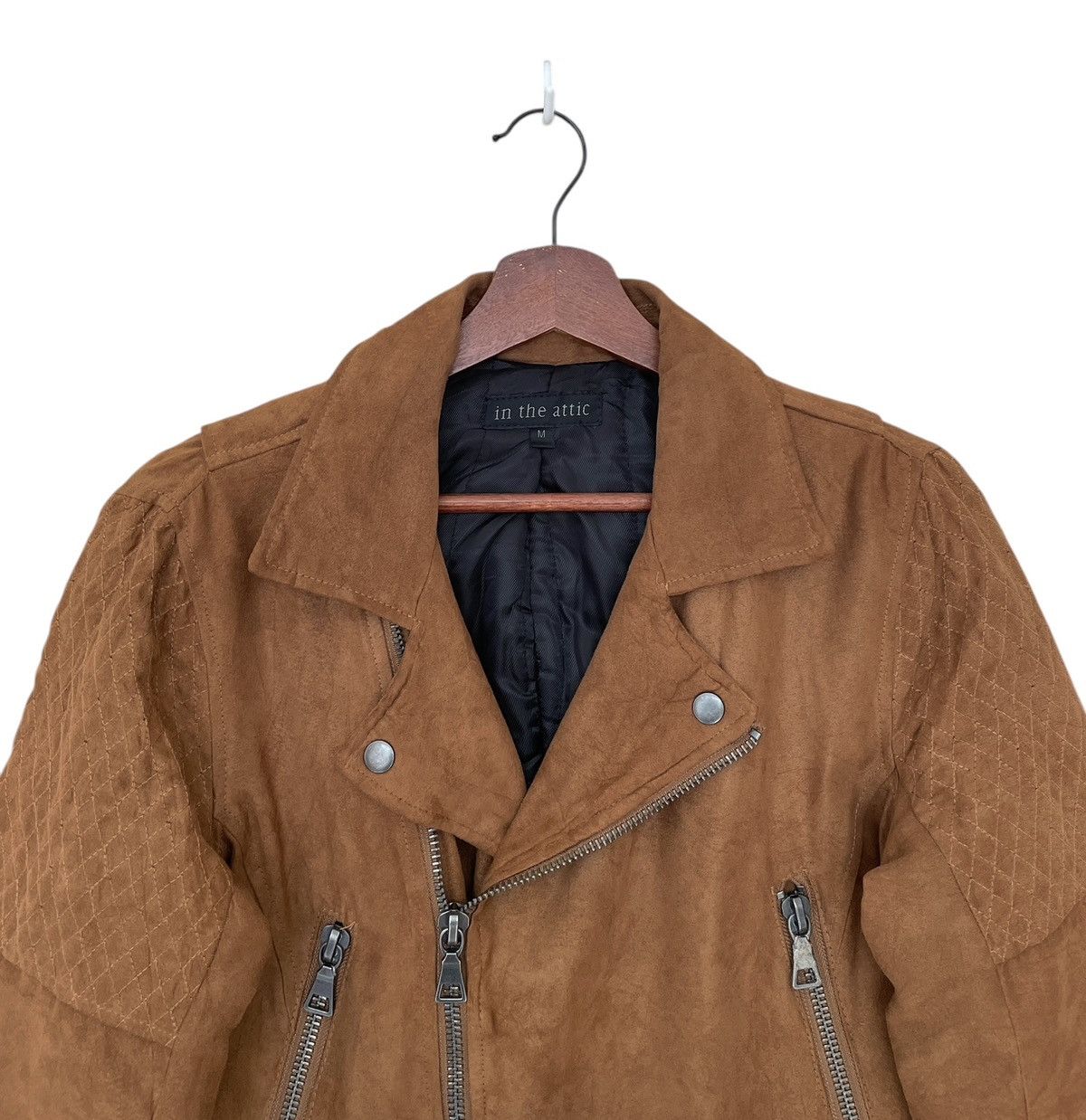 In The Attic Vintage Brand In The Attic Sweat Leather Zipper Jacket 2000s Size US M / EU 48-50 / 2 - 7 Thumbnail
