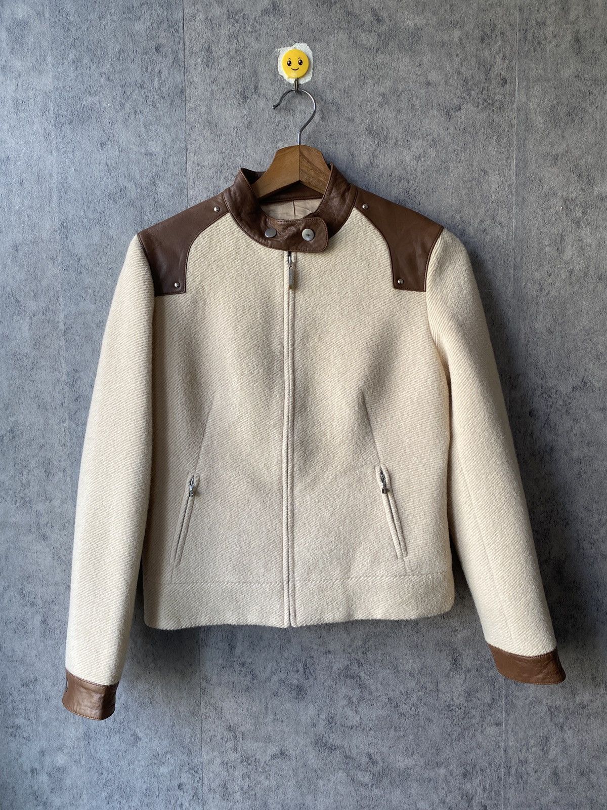 Harrods Harrods Wool Leather Zipper Jacket Size US S / EU 44-46 / 1 - 2 Thumbnail