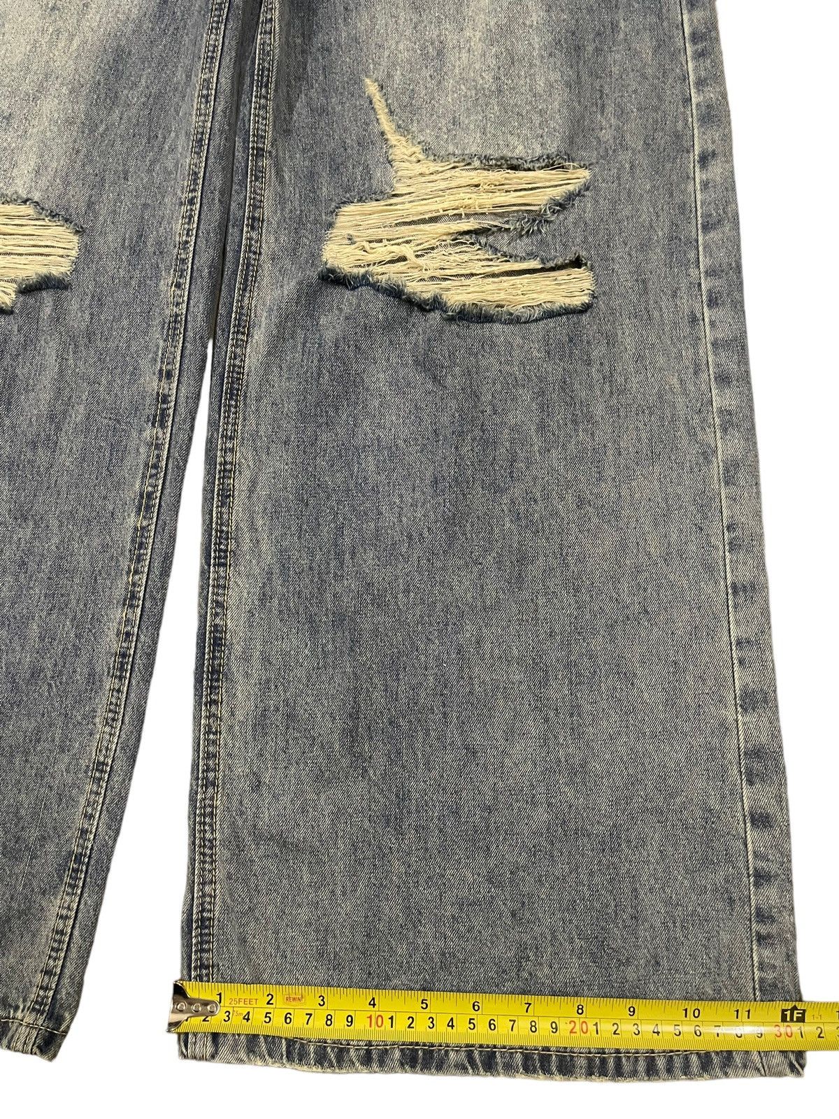 Japanese Brand Vintage Japanese Brand Adjustable Waist Distress Baggy Jeans Size 26" / US 2 / IT 38 - 13 Thumbnail