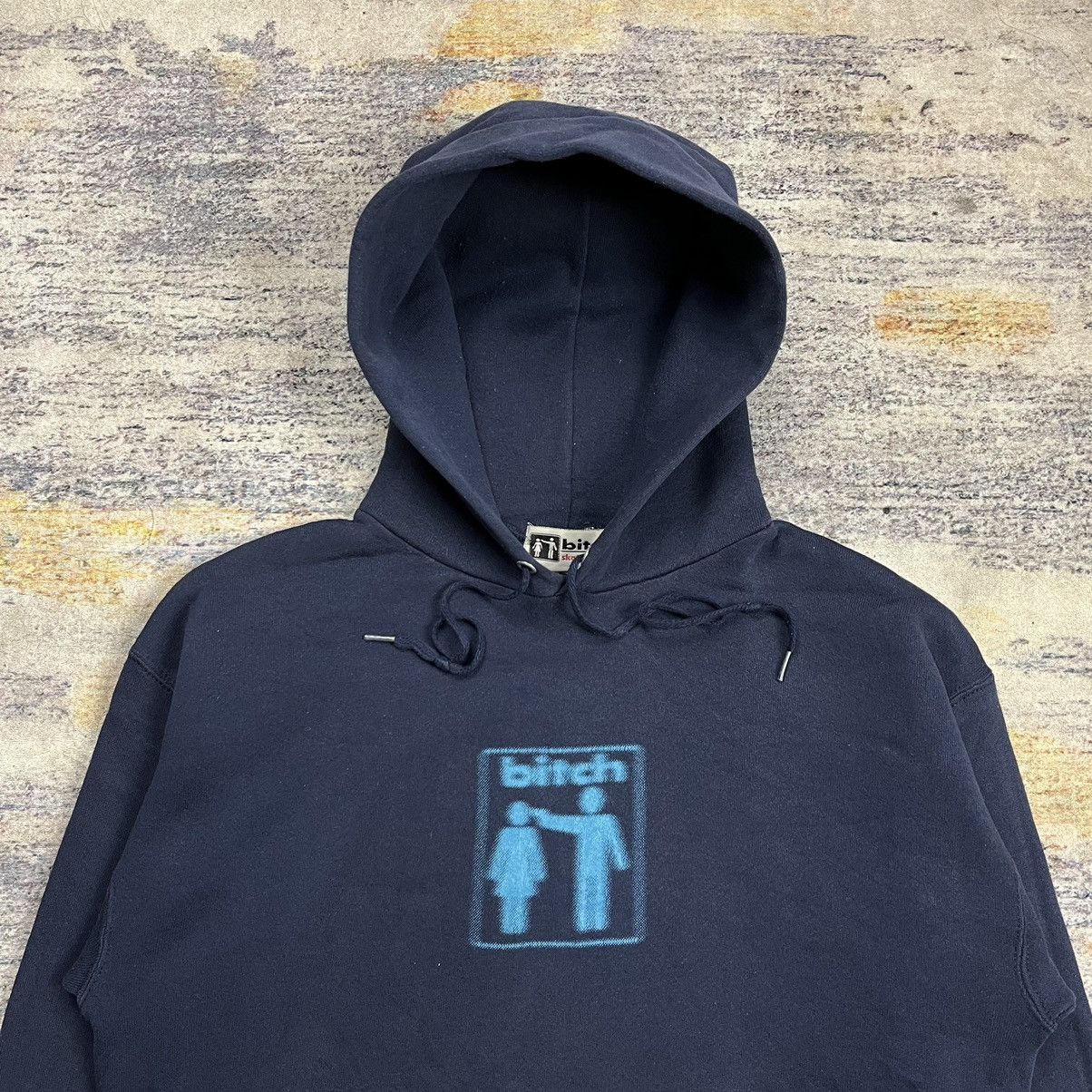 Hook-Ups Very Rare Vintage 90s Bitch Skateboards blurred logo hoodie Size US S / EU 44-46 / 1 - 2 Thumbnail