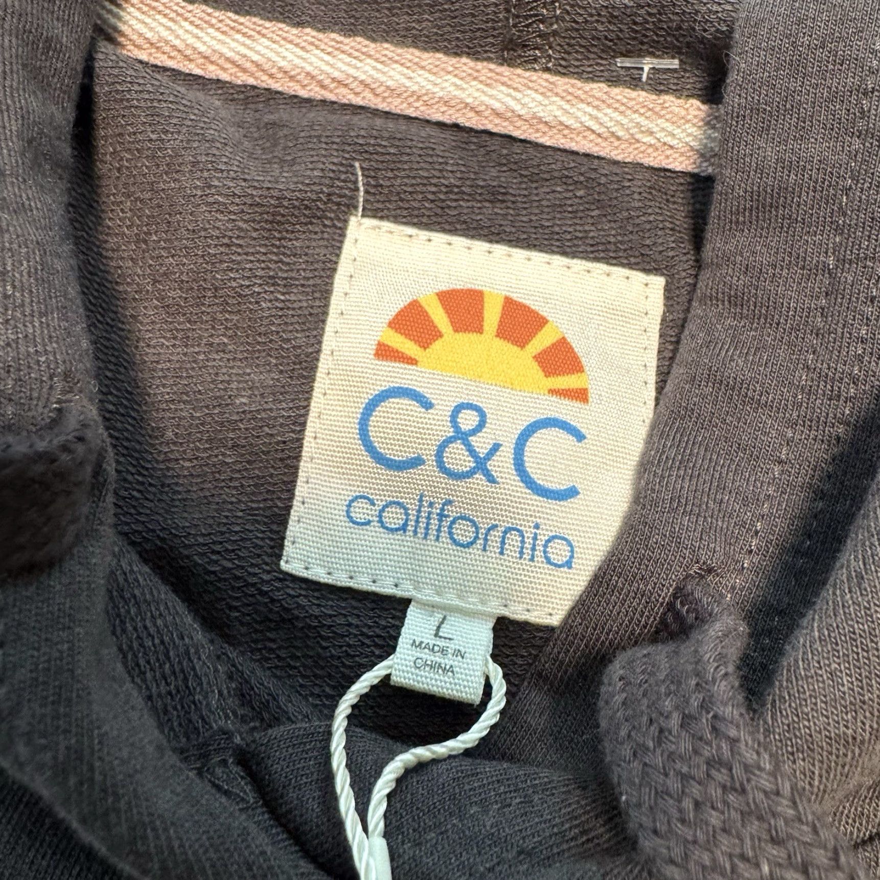Vintage C&C California Sun Hoodie Men’s Large Gray New Size US L / EU 52-54 / 3 - 5 Thumbnail