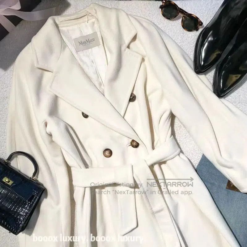 Max Mara MaxMara Cream Wool Women's Coat . Size XXS / US 00 / IT 34 - 4 Thumbnail