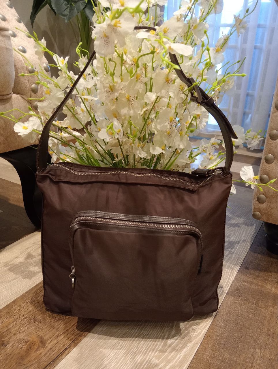 agnes b. AGNES B. ADJUSTABLE STRAP SHOULDER BAG - CLASSIC DESIGN Size ONE SIZE - 2 Thumbnail