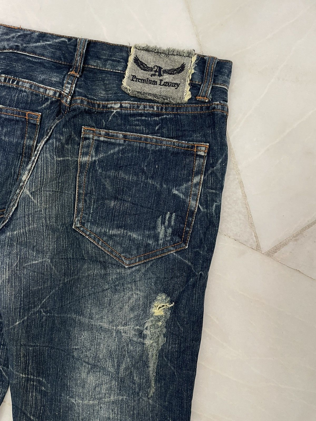Japanese Brand × Jean Vintage distressed & thrash japanese jeans Size US 30 / EU 46 - 6 Thumbnail