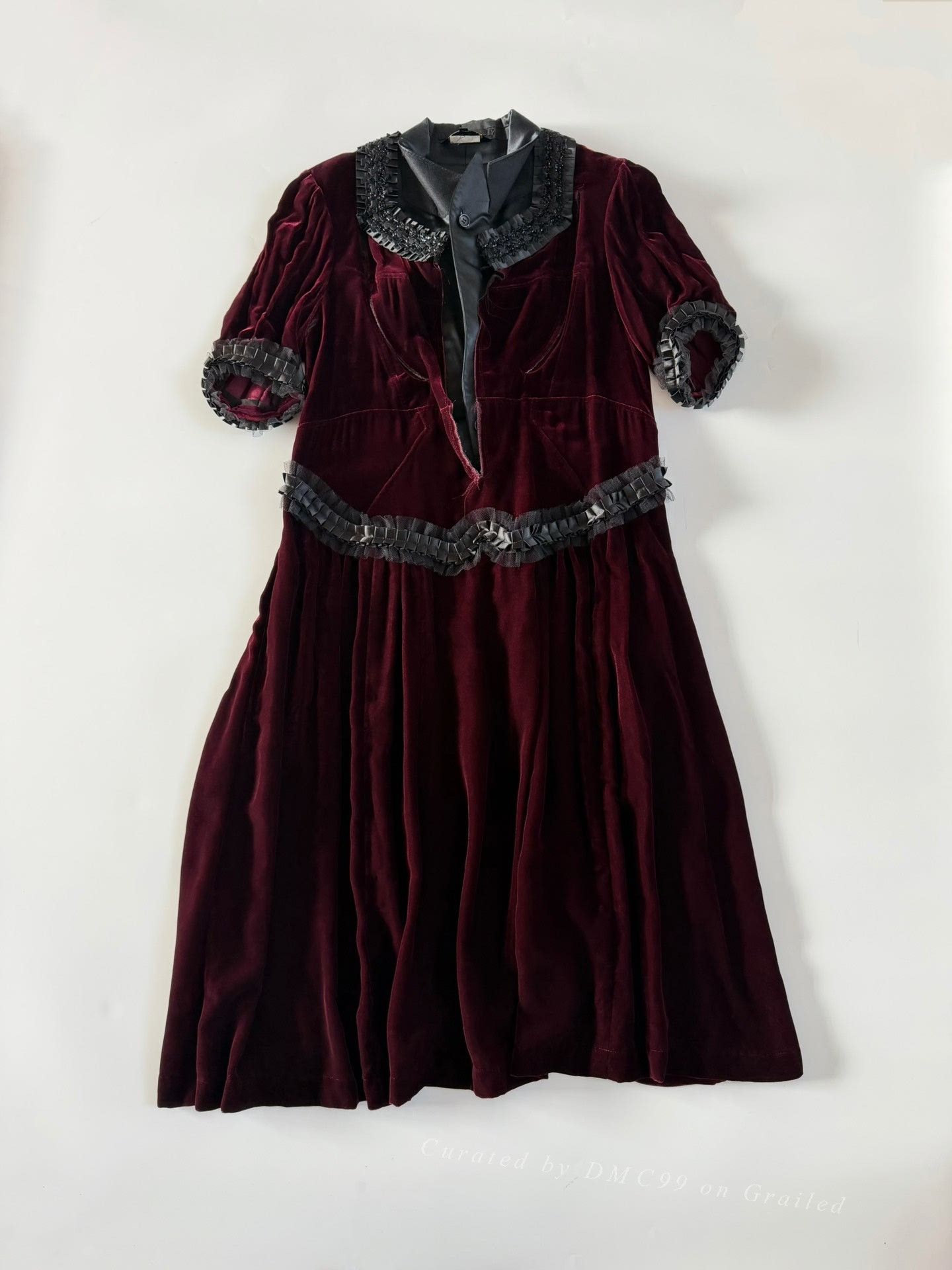 Rei Kawakubo Comme des Garçons 2006 Velvet Dress Size S / US 4 / IT 40 - 1 Thumbnail