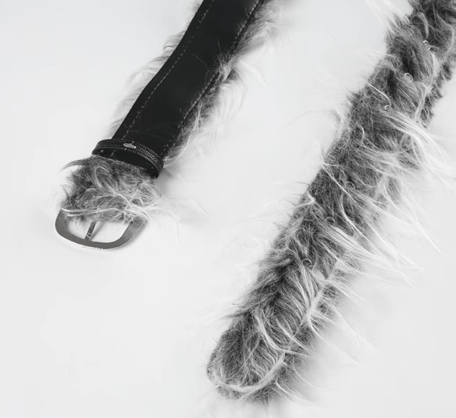Japanese Brand Faux Fur Belt Size ONE SIZE - 3 Thumbnail