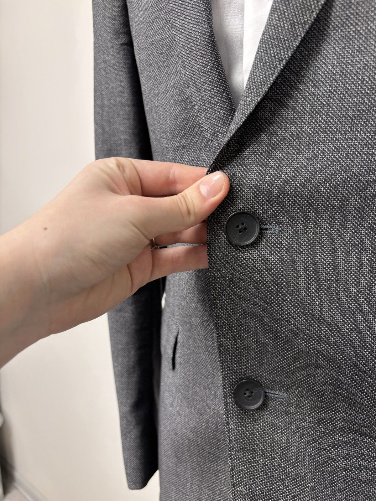 Hugo Boss Hugo Boss Men’s Grey Drago Super 120 Wool Blazer Jacket Size 38R - 6 Thumbnail