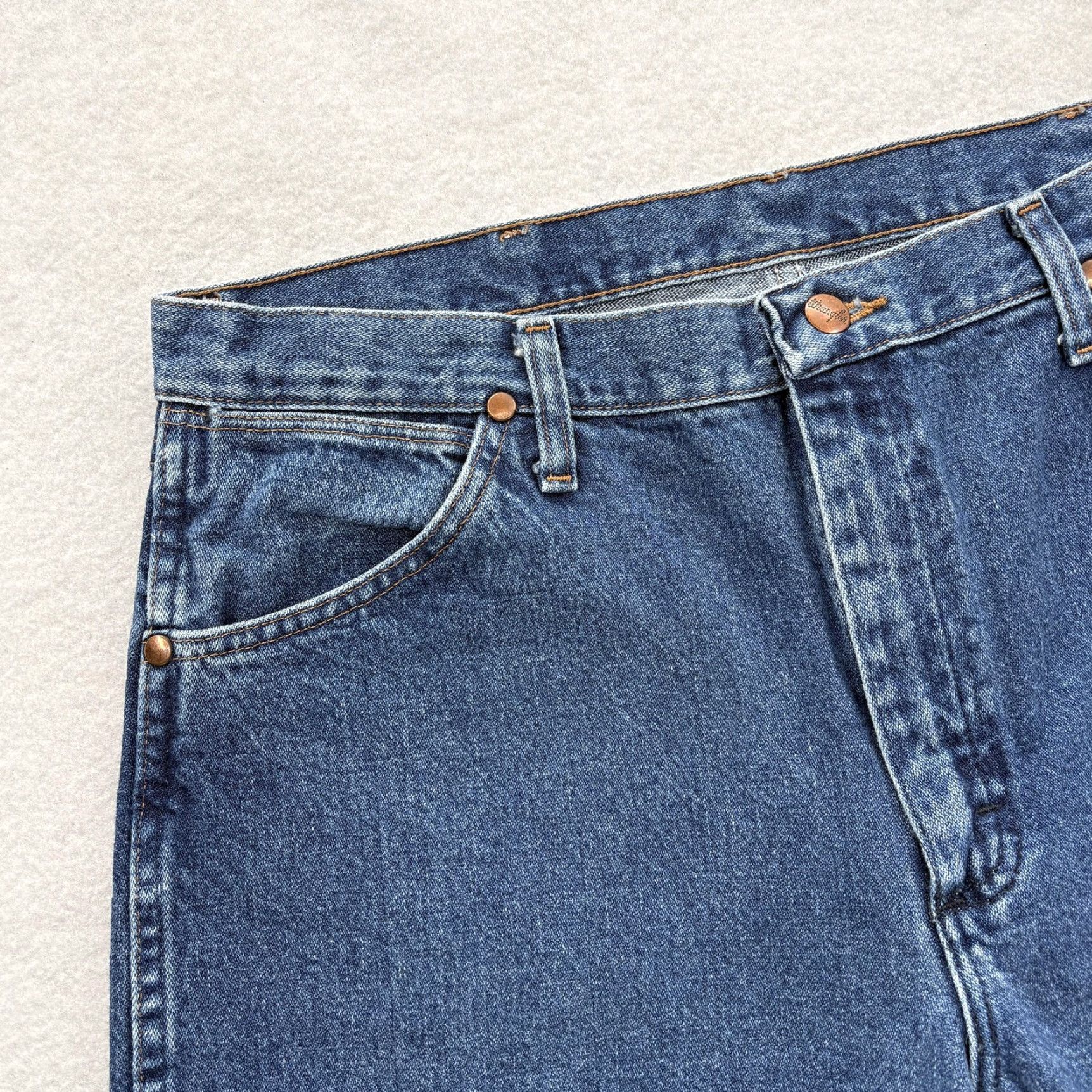Wrangler Wrangler Cowboy Cut Jeans Mens 36x30 Blue Wash Straight Denim Western 13MWZ Size US 36 / EU 52 - 3 Thumbnail