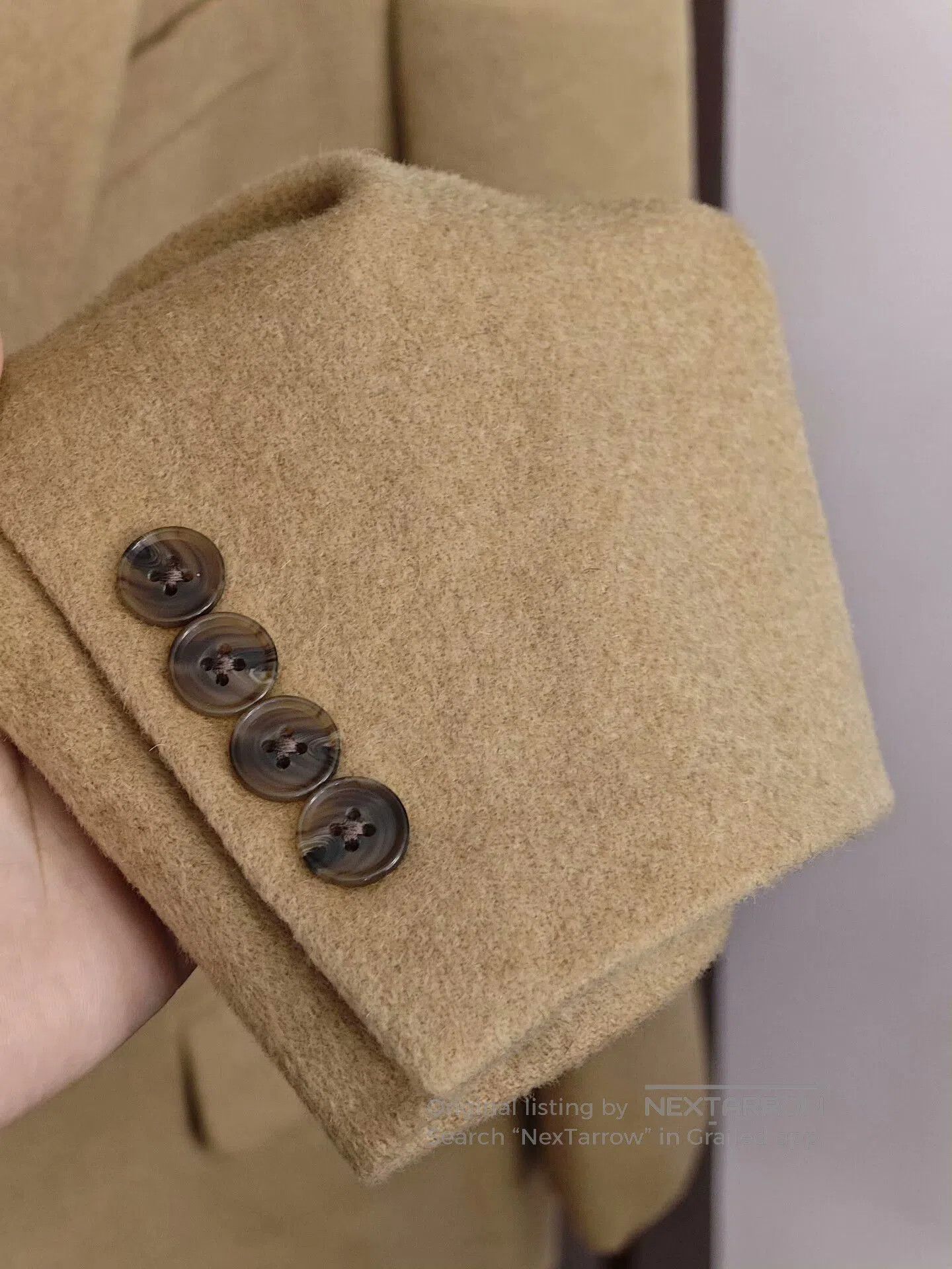 Japanese Brand Custom Camel Hair Casual Blazer. Size US L / EU 52-54 / 3 - 4 Thumbnail