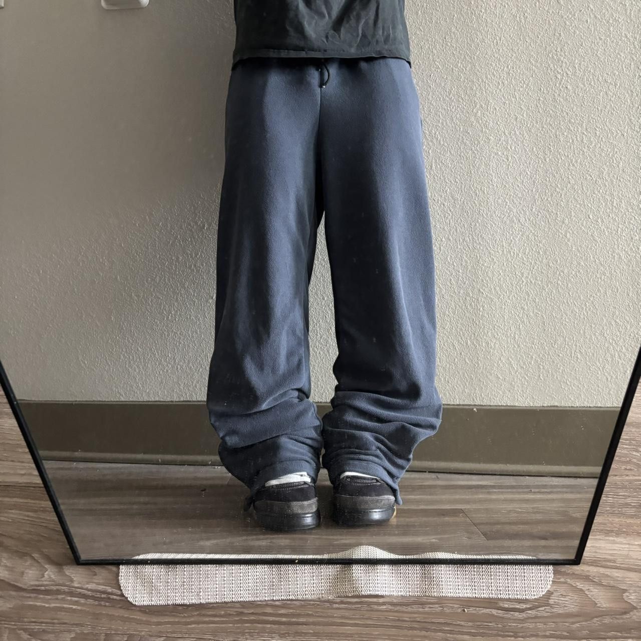 Japanese Brand Crazy Vintage Y2K/2000s Baggy Navy Blue New Balance Fleece Essential Sweatpants! Size M Size US 32 / EU 48 - 1 Thumbnail
