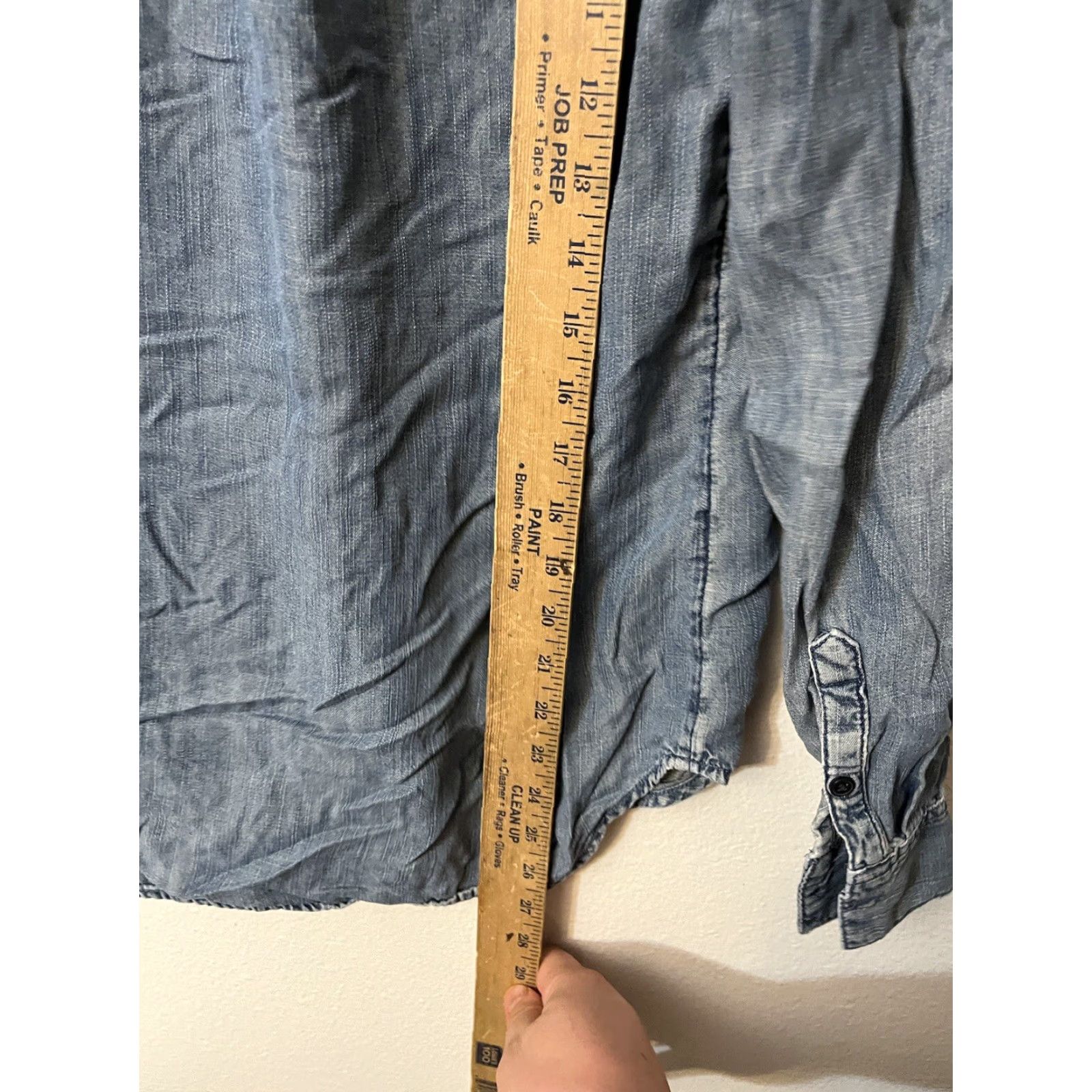 Banana Republic BANANA REPUBLIC Denim Blue XS Lyocell Button-Up Chambray Shirt Women Size XS / US 0-2 / IT 36-38 - 5 Thumbnail