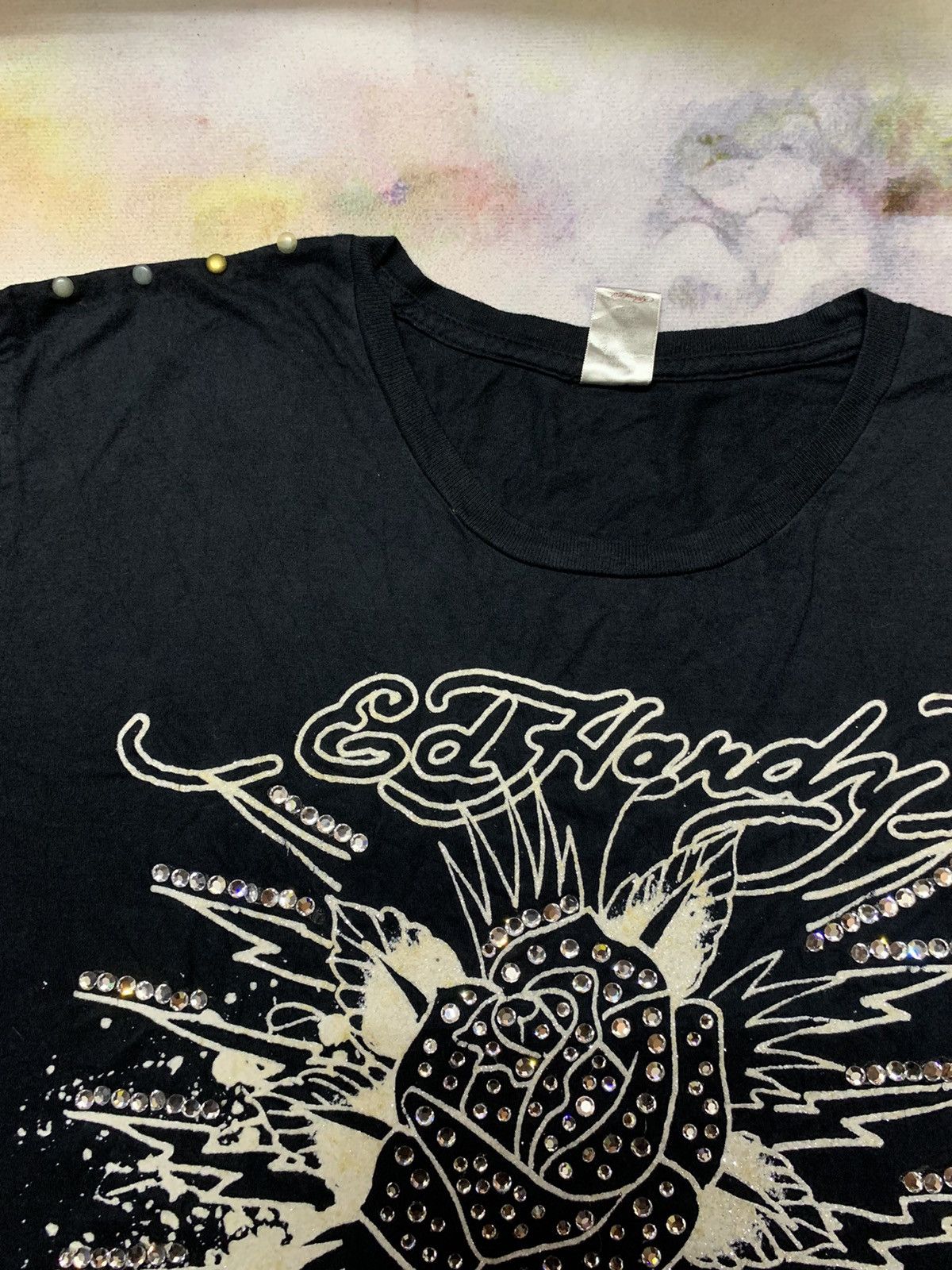 Ed Hardy Ed Hardy Audiger Swarovski Tshirt Size US L / EU 52-54 / 3 - 5 Thumbnail