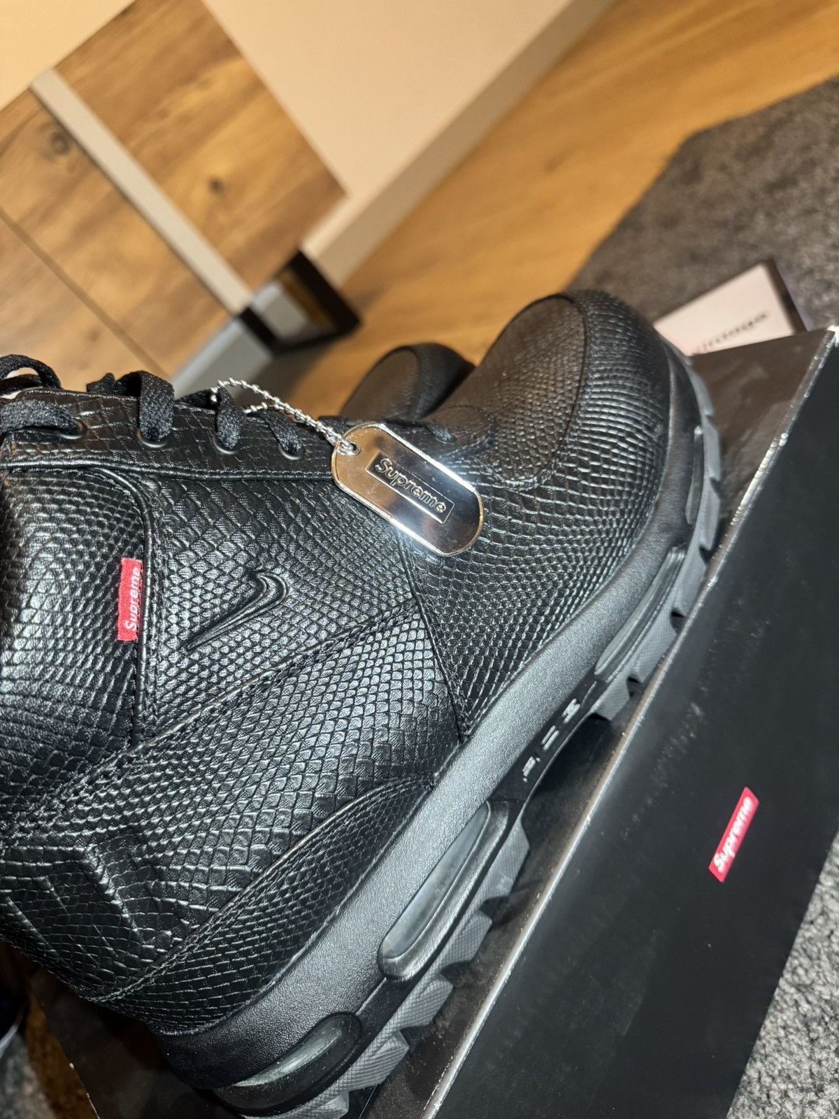 Nike × Supreme Nike x Supreme Air Max Goadome Black Size US 12.5 / EU 45-46 - 4 Thumbnail