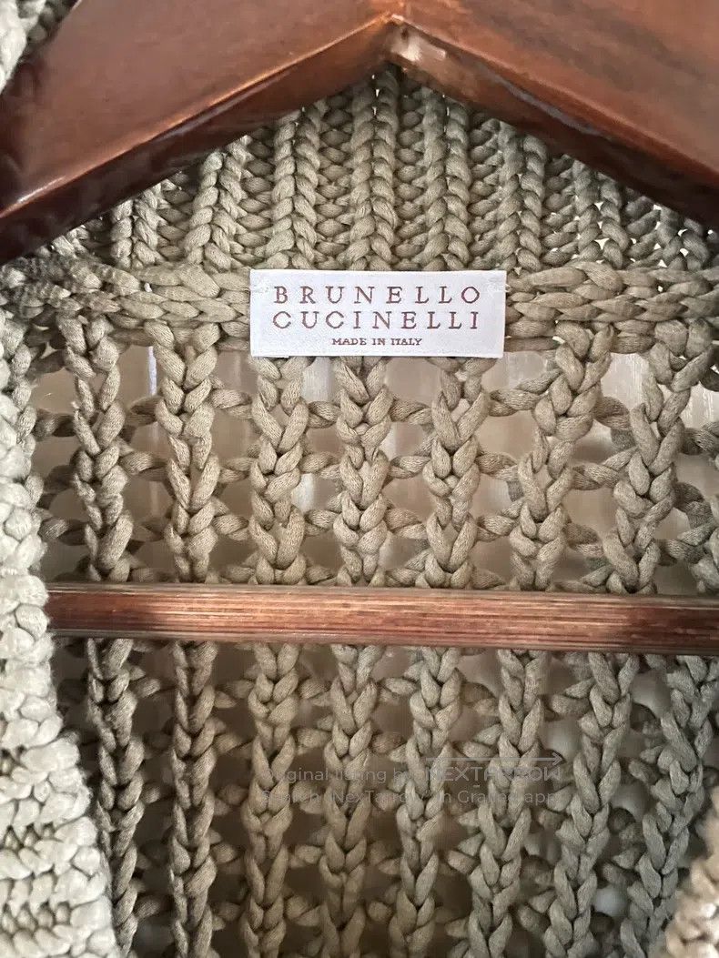 Brunello Cucinelli Brunello Cucinelli Military Green Cotton Knit Cardigan Size M / US 6-8 / IT 42-44 - 3 Thumbnail