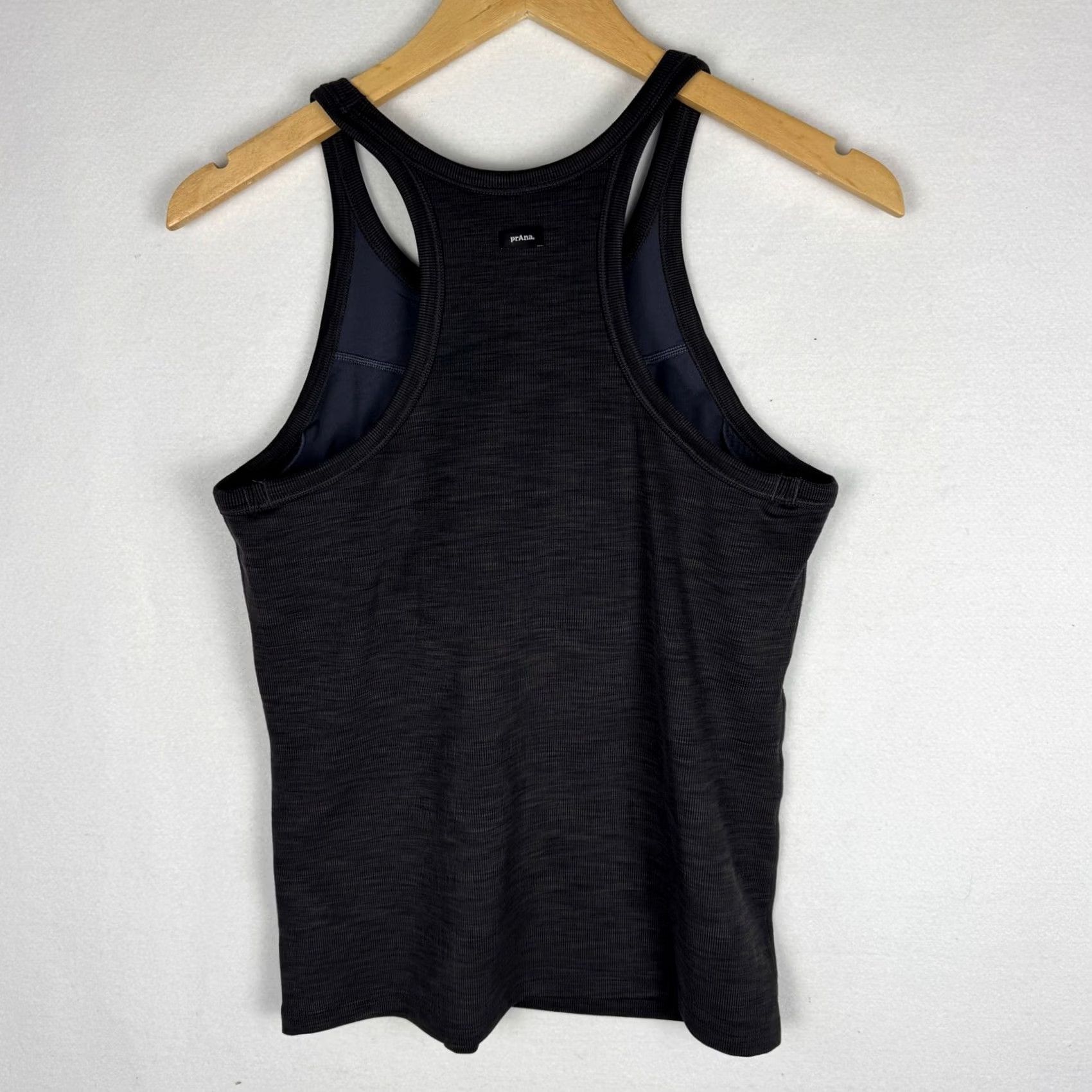 Prana prAna Women Charcoal Gray Space Dye High Neck Racerback Performance Tank Top M Size M / US 6-8 / IT 42-44 - 2 Thumbnail