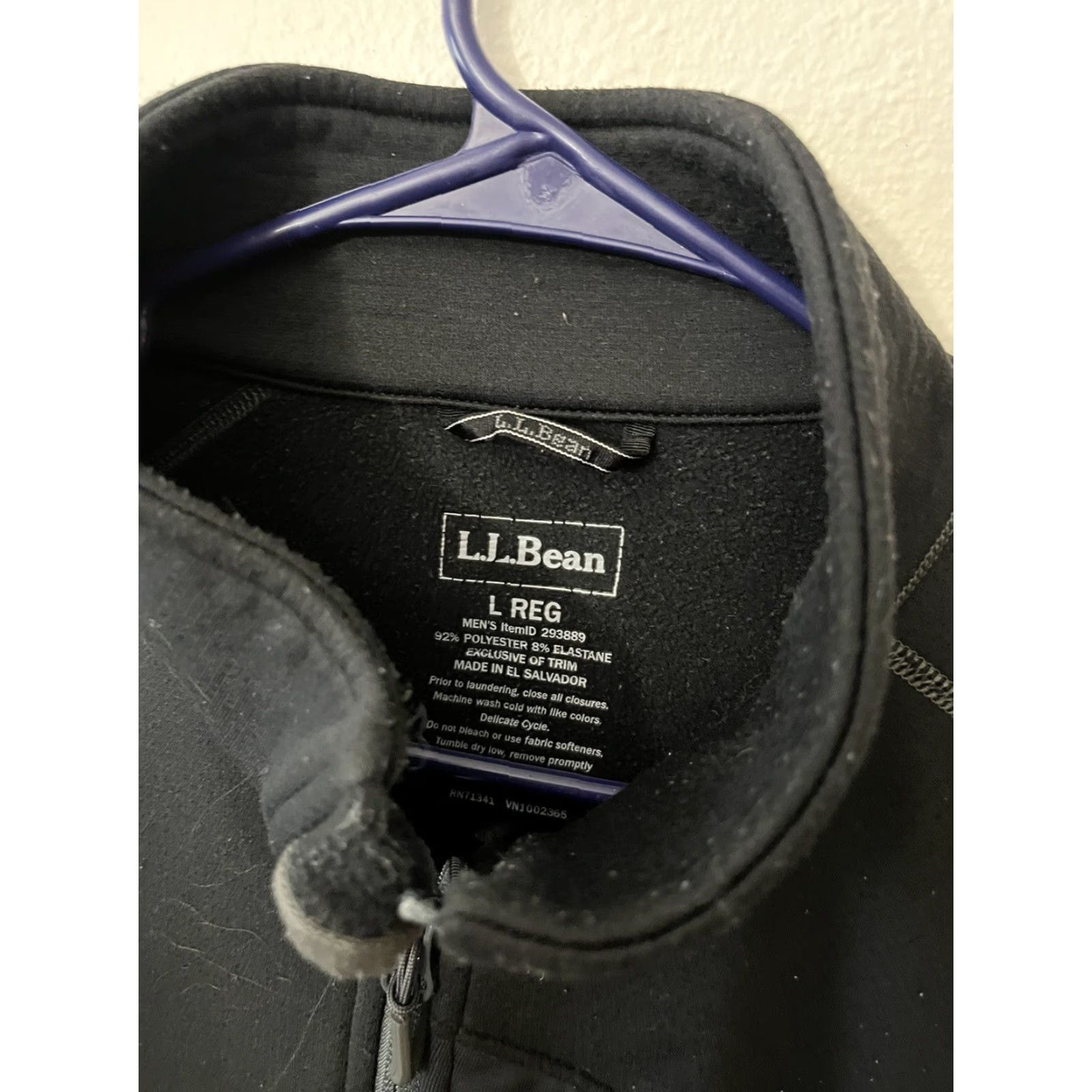 Vintage LL Bean Men's Pro Stretch Fleece Jacket 293889 Black Size Large Regular Full Zip Size US L / EU 52-54 / 3 - 4 Thumbnail
