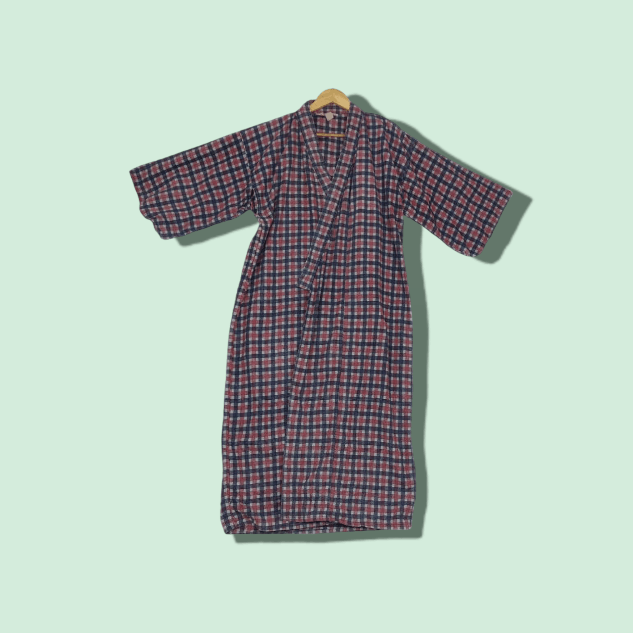 Japanese Brand JAPAN Vintage 90's Check Nice Design Tailoring Kimono Size US M / EU 48-50 / 2 - 1 Thumbnail