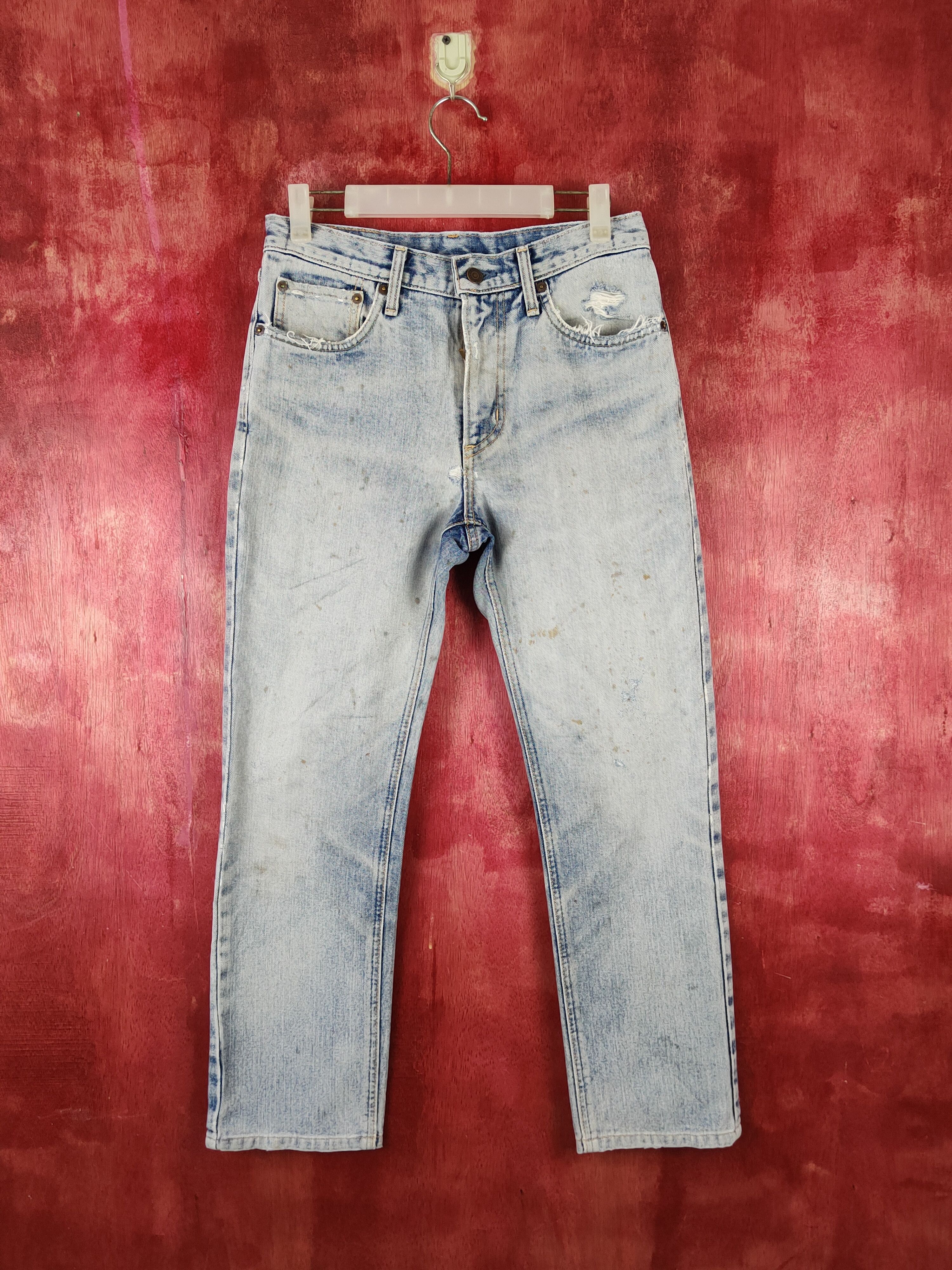 Edwin Edwin Blue Faded distressed ripped Denim #S1601 Size US 29 - 1 Thumbnail