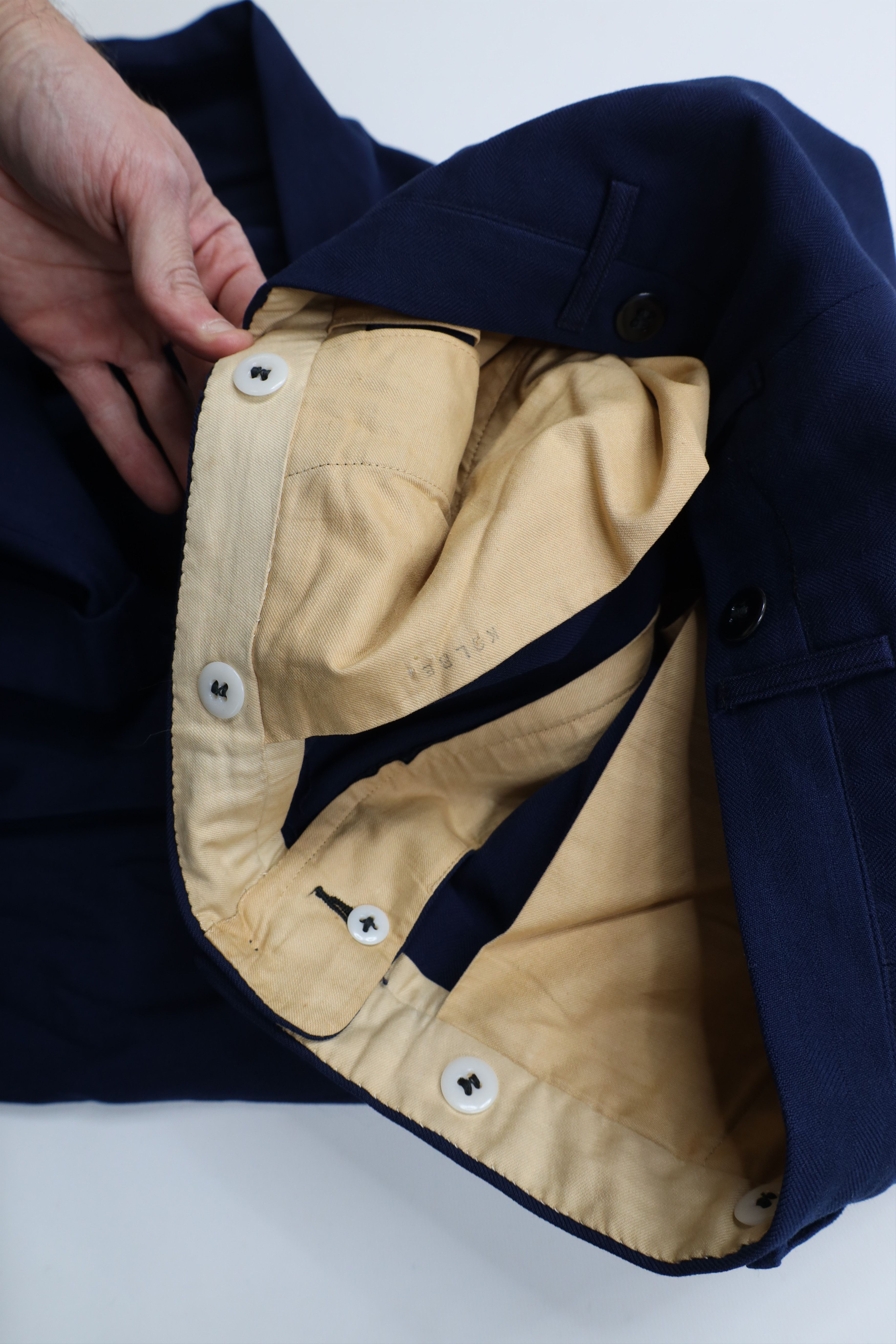 Vintage Vintage 50s Hollywood Regency Gabardine Herringbone Pants Size US 32 / EU 48 - 9 Thumbnail