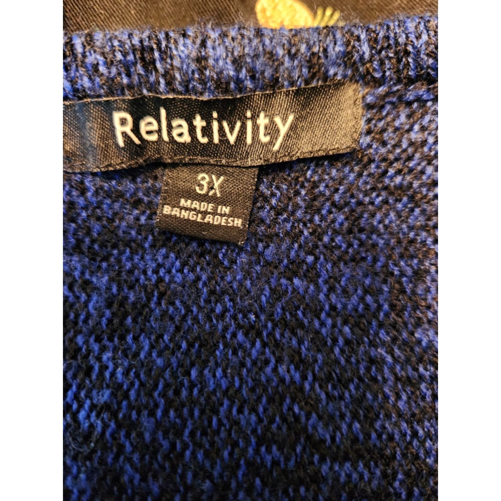 Vintage Relativity Womens Blue Knit Batwing Fringe Crewneck Pullover Sweater 3X Plus Size Casual Knit Pullover Womens Sweater Fringe Blue 3X Size XXL / US 16-18 / IT 52-54 - 6 Thumbnail