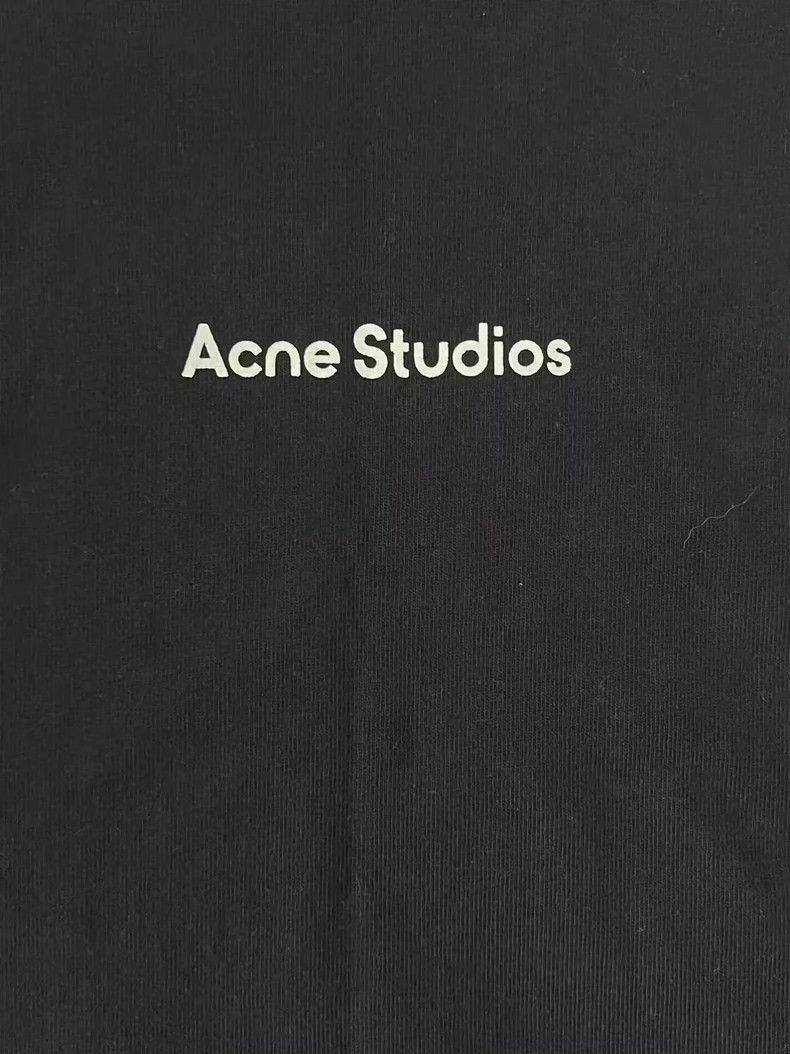 Balenciaga Acne Studios Black Logo Short Sleeve TShirt-2506 Size US L / EU 52-54 / 3 - 3 Thumbnail