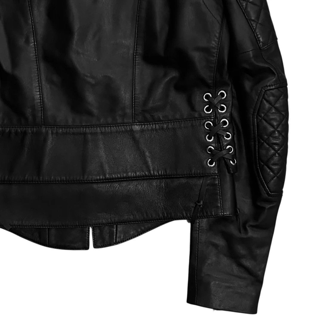 Balenciaga Balenciaga Quilted Bondage Lace Leather Jacket - AW12 Size US M / EU 48-50 / 2 - 8 Thumbnail