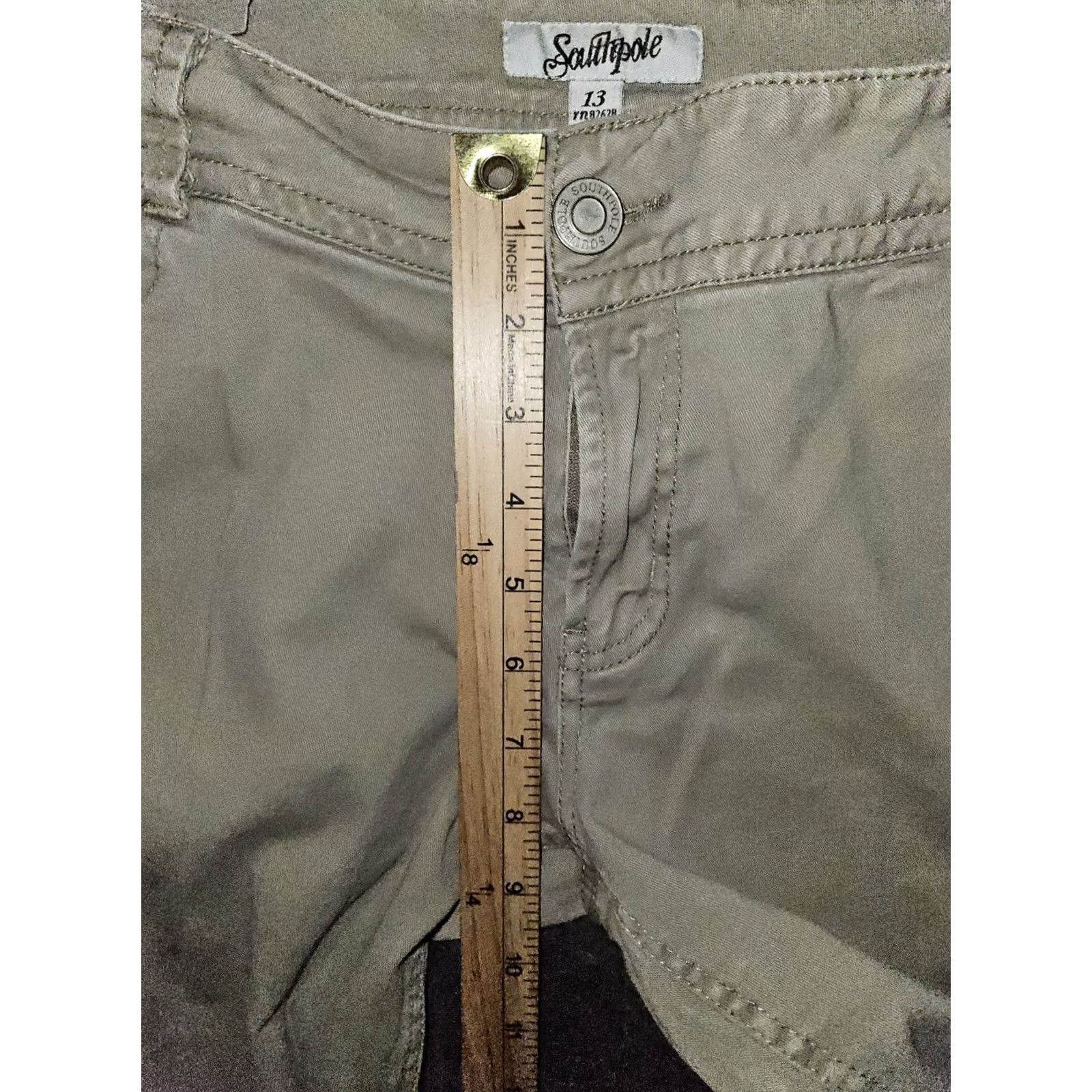 Southpole Southpole Straight Leg Pants Womens 13 Beige Low Rise Stretch Casual Hipster Khakis Mens? Womens Size 34" / US 12 / IT 48 - 4 Thumbnail