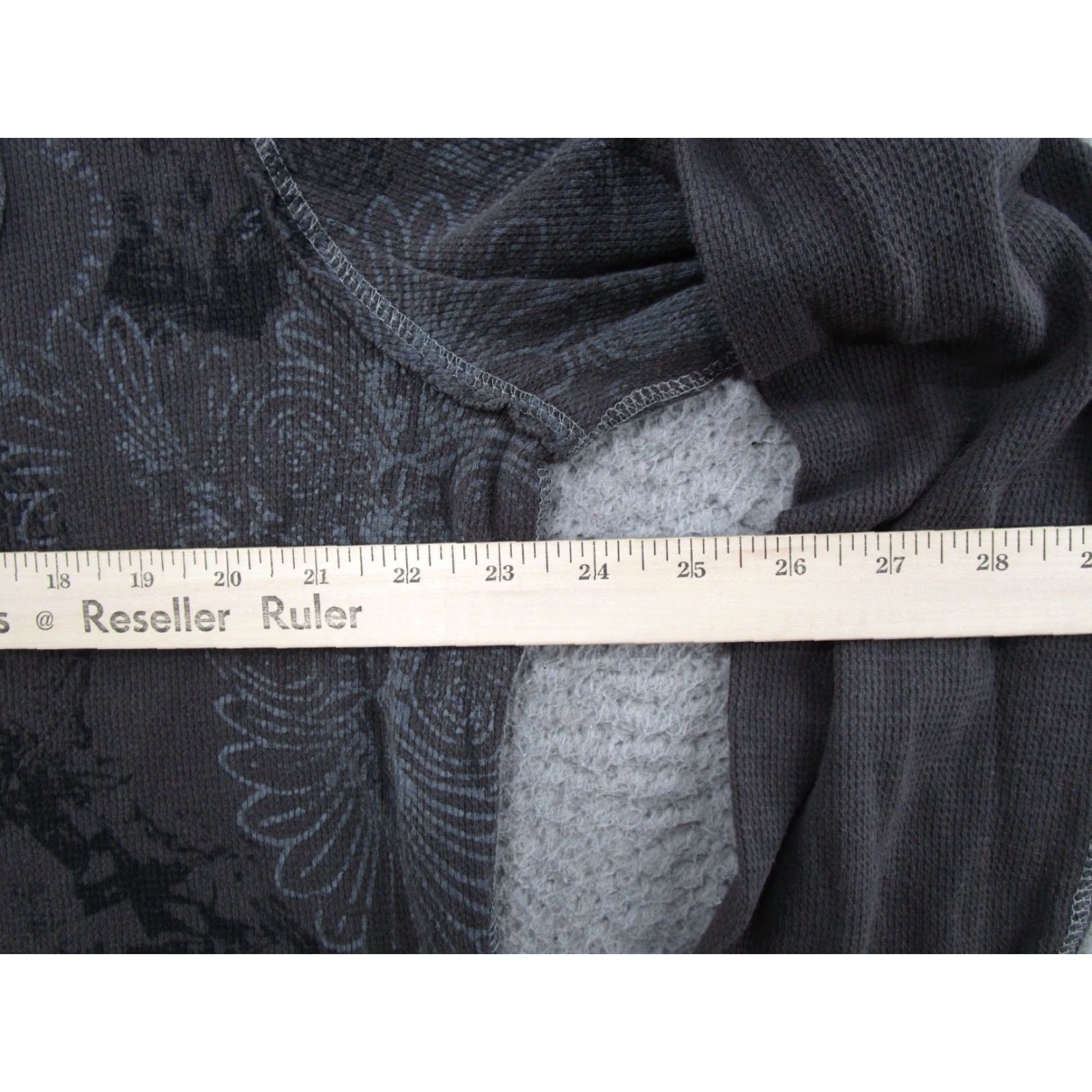 Decree Decree Shirt L/S Henley Thermal Gothic Grunge Gray XL Mens Size US XL / EU 56 / 4 - 4 Thumbnail