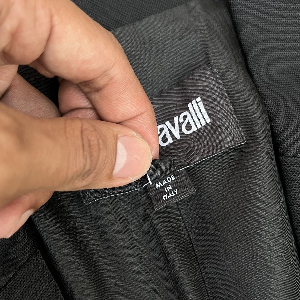 Just Cavalli Just Cavalli Piqué Snap-Front Tailored Jacket Size M / US 6-8 / IT 42-44 - 5 Thumbnail