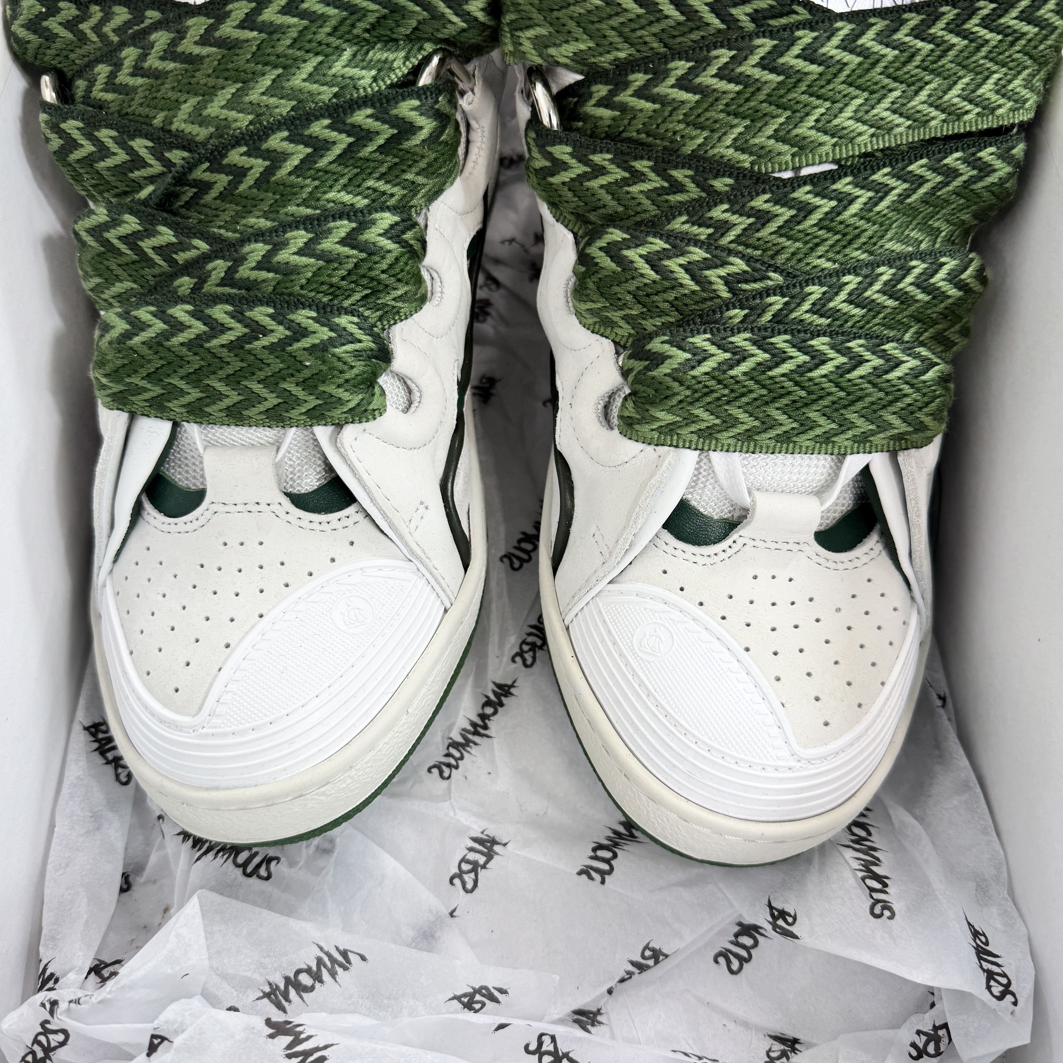 Lanvin Lanvin Curb Low Top Trainers In White & Green RRP £750 Size US 9 / EU 42 - 3 Thumbnail
