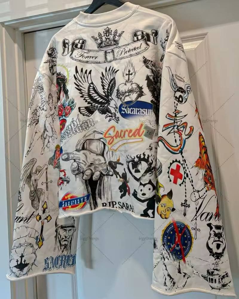 Japanese Brand × Vintage cropped long-sleeve T-shirt Size US XL / EU 56 / 4 - 2 Thumbnail