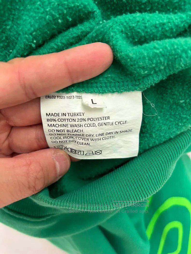 ERL ERL Venice Beach logo green hooded sweatshirt, be nice let Size US L / EU 52-54 / 3 - 7 Thumbnail