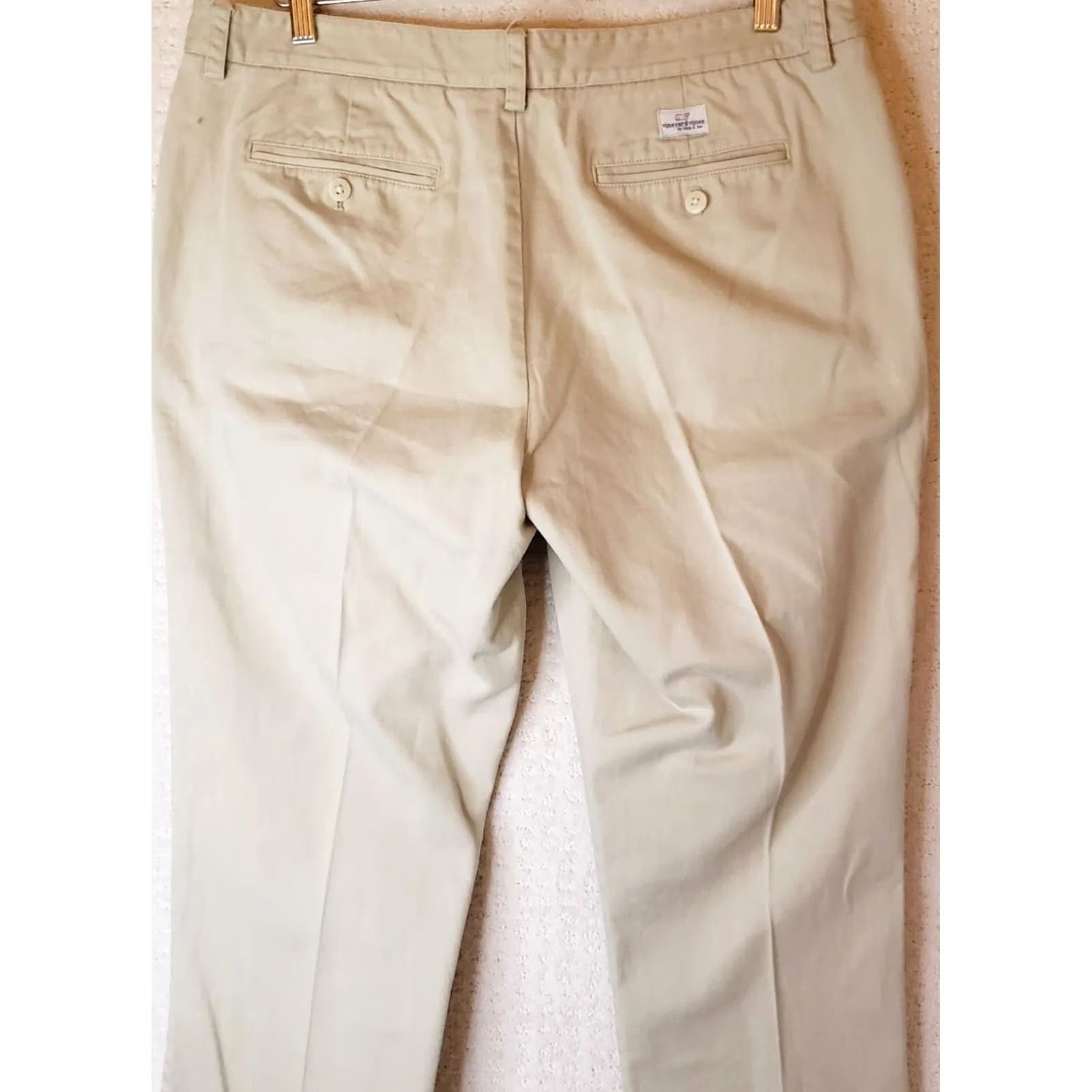 Vineyard Vines Vineyard Vines Pants Mens 36x32 Tan Flat Front Slim Fit Club Pant Chino Beige Solid Casual X-Large? Size US 36 / EU 52 - 7 Thumbnail