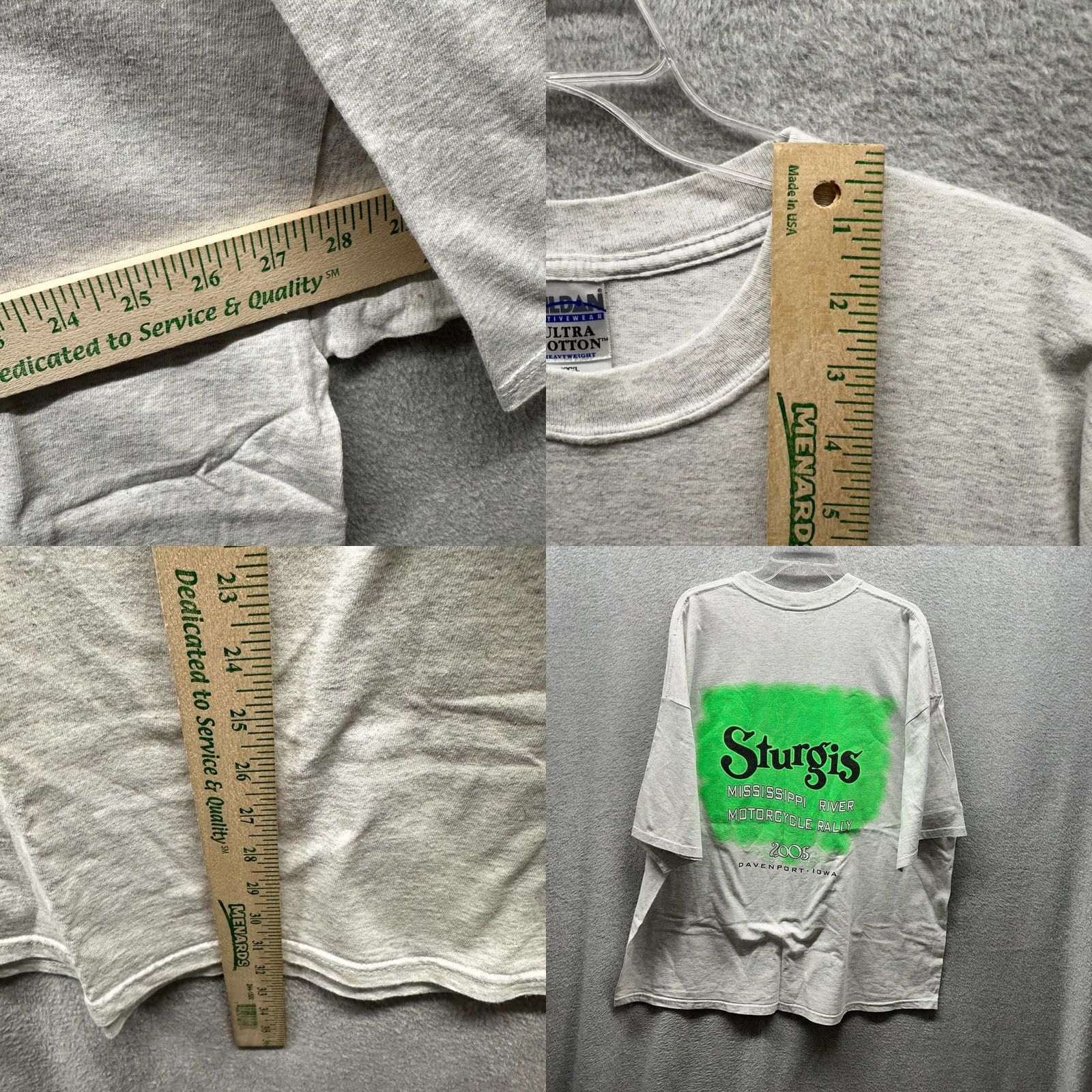 Vintage VINTAGE Sturgis Shirt Mens XL White 3D Biker Motorcycle Thunder Flames Logo T-Shirt Short Sleeve Crew Neck Cotton Size US XL / EU 56 / 4 - 8 Thumbnail