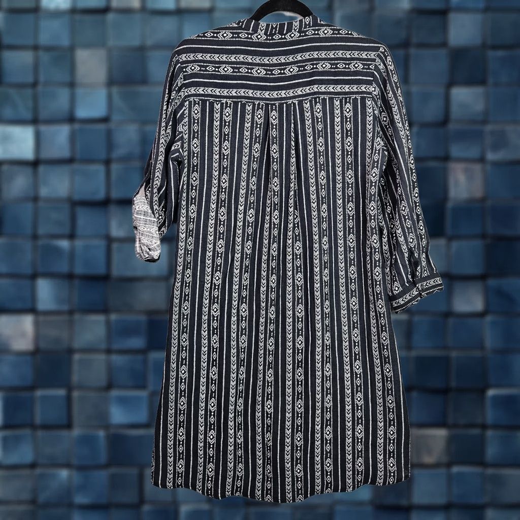 Vintage DEAR John Women's Southwest Printed Roller up Sleeve Dress Sz S Size S / US 4 / IT 40 - 1 Thumbnail