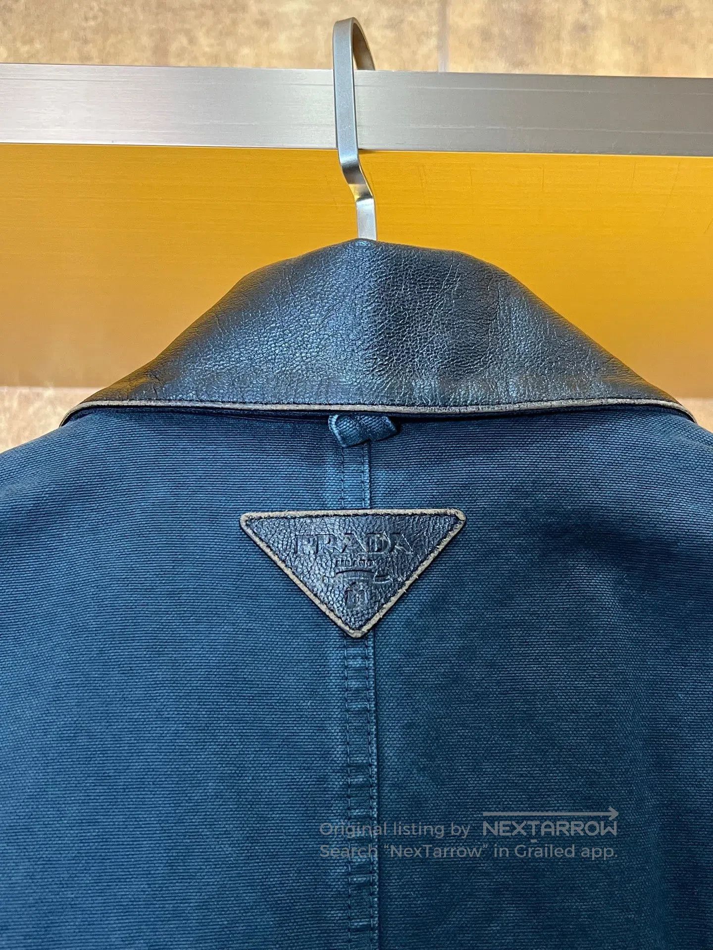Prada Prada Distressed Leather Collar Destroyed Denim Jacket| Size US XXS / EU 40 - 4 Thumbnail