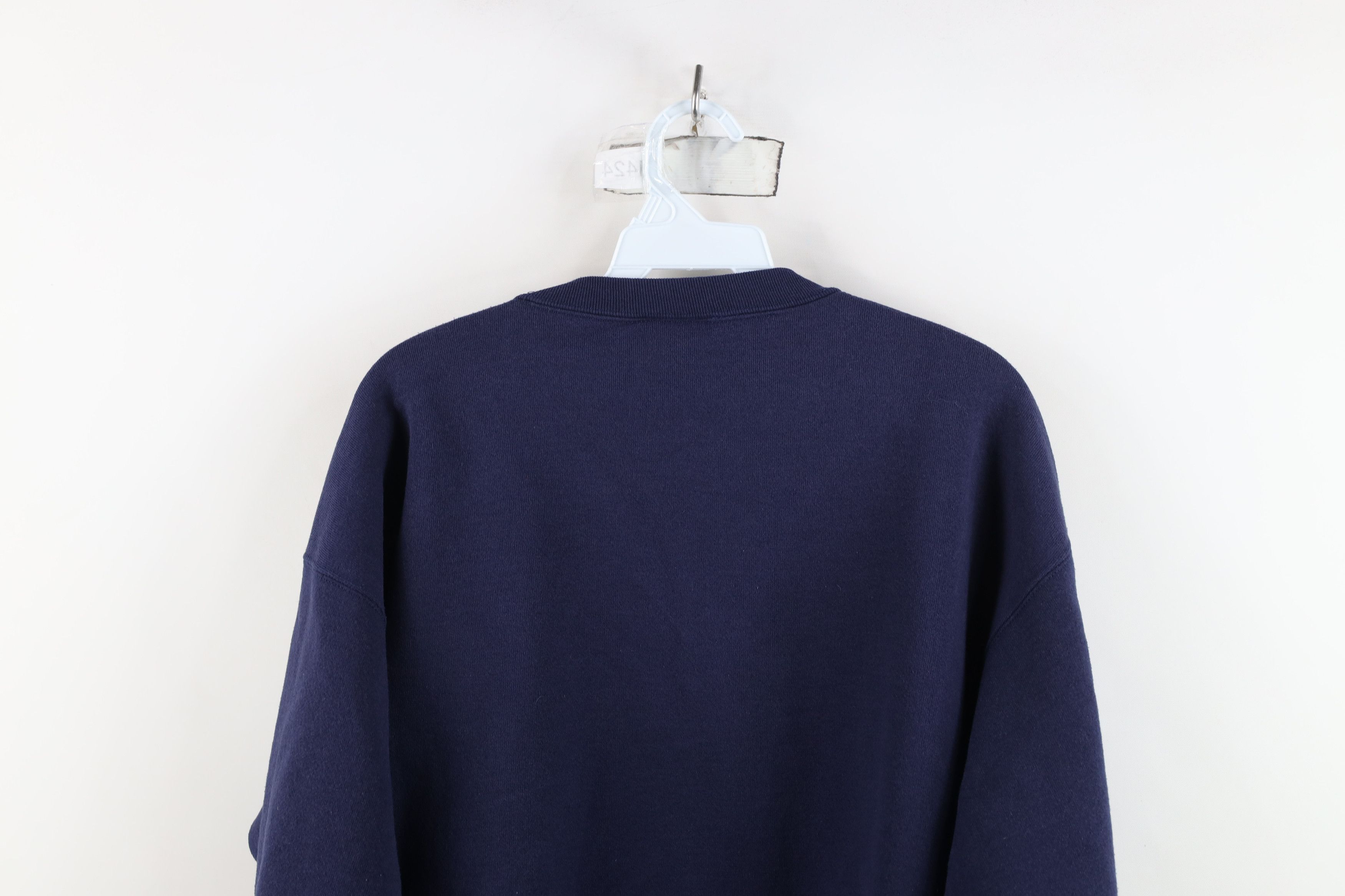 Vintage Vintage 90s University of Michigan Football Sweatshirt Blue Size US L / EU 52-54 / 3 - 9 Thumbnail