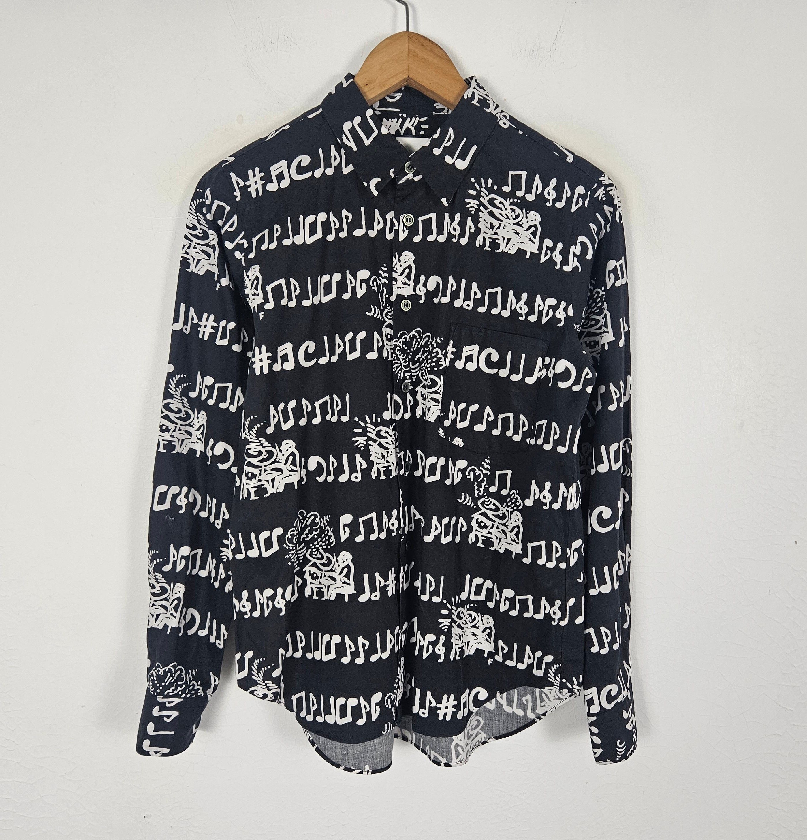 Comme des Garcons Black Comme des Garçons CDG musical notes shirt Size US S / EU 44-46 / 1 - 2 Thumbnail