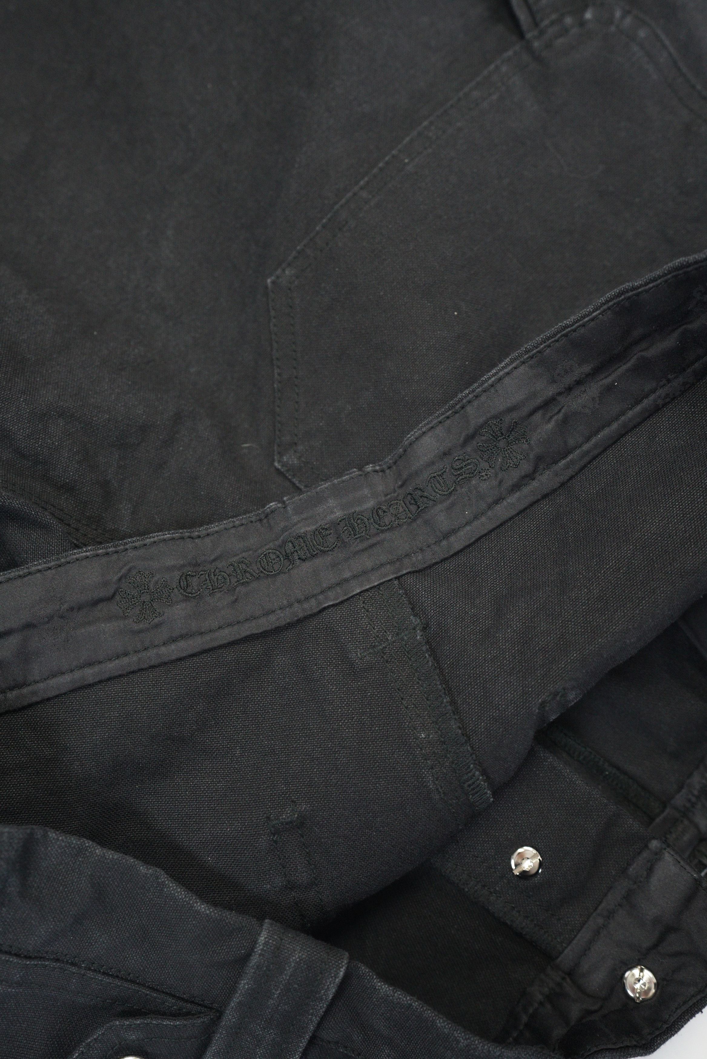 Chrome Hearts Chrome Hearts Black Leather Cross Patch Carpenter Shorts Size US 36 / EU 52 - 7 Thumbnail