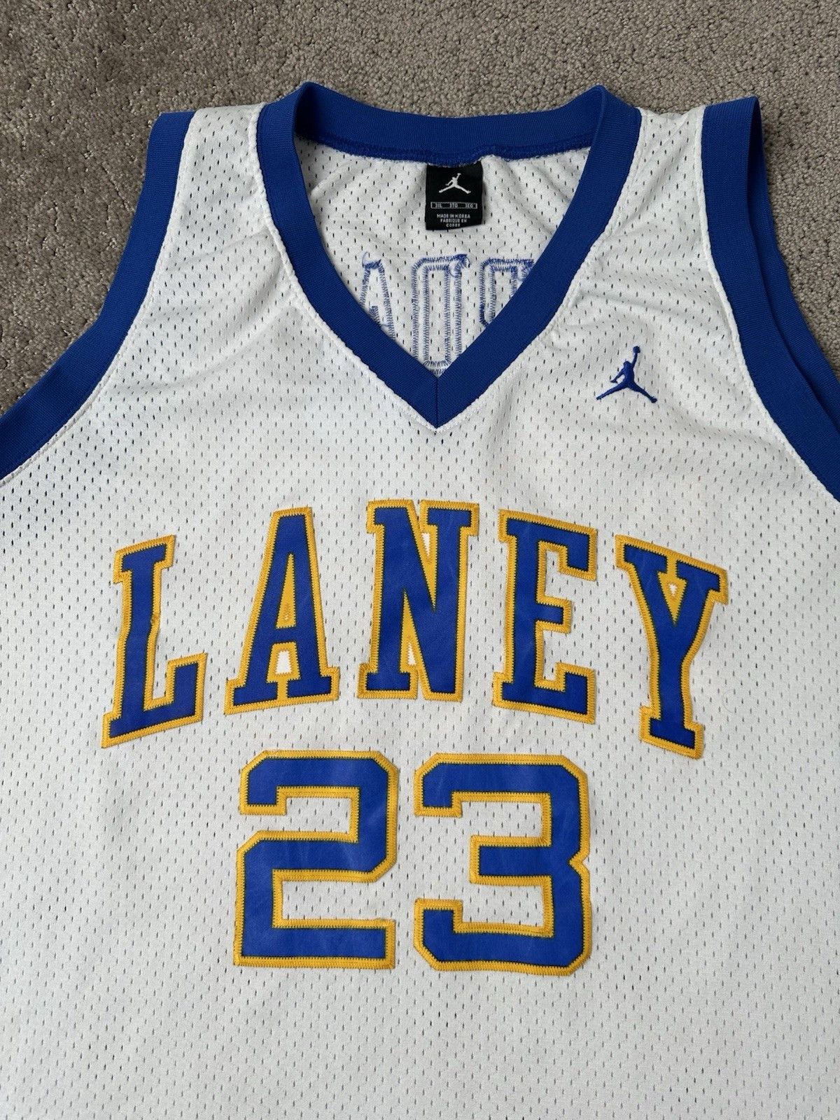 NBA Mens Jersey 90s Michael Jordan High School Nike Laney Sz 3XL Size US XXL / EU 58 / 5 - 3 Thumbnail