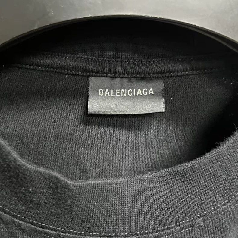 Balenciaga Balenciaga Black Letter Print Short Sleeve TShirt-2505 Size US XL / EU 56 / 4 - 2 Thumbnail