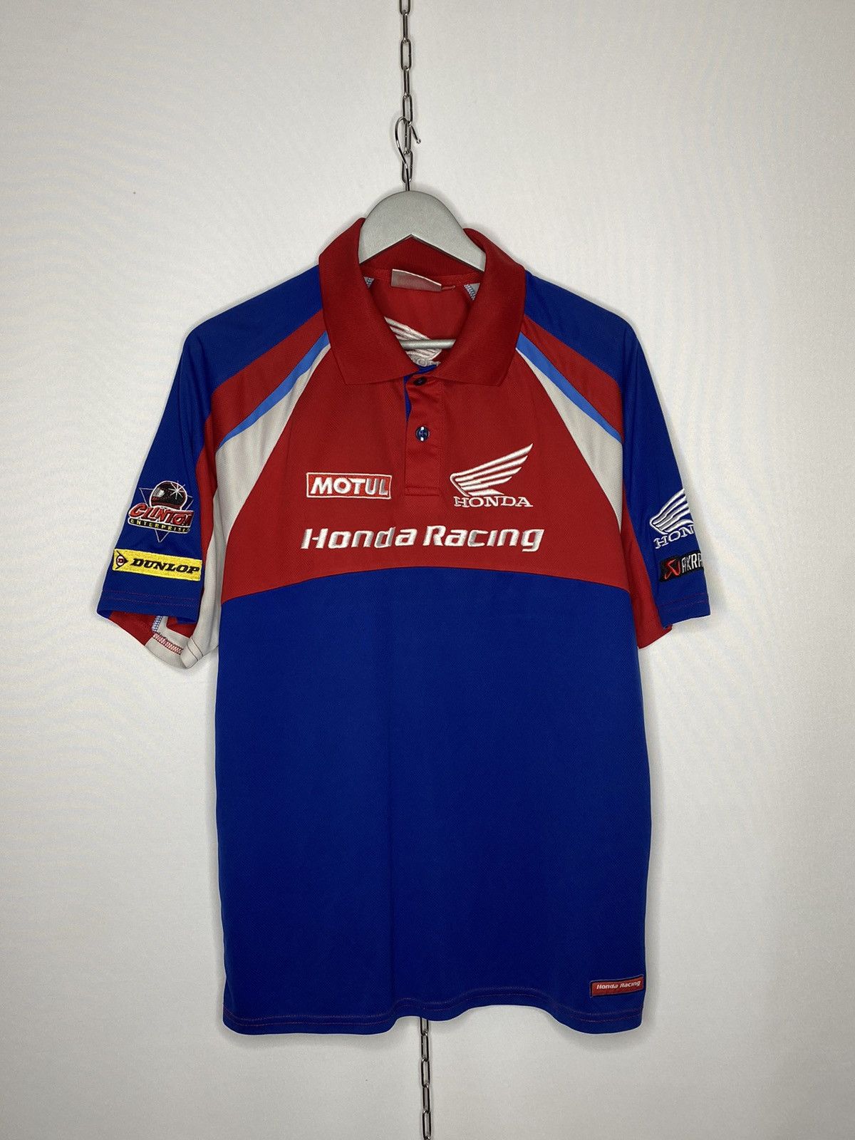 Honda 🏎️Vintage Honda Racing Big Logo Polo Shirt F1 Team🏎️ Size US L / EU 52-54 / 3 - 1 Thumbnail