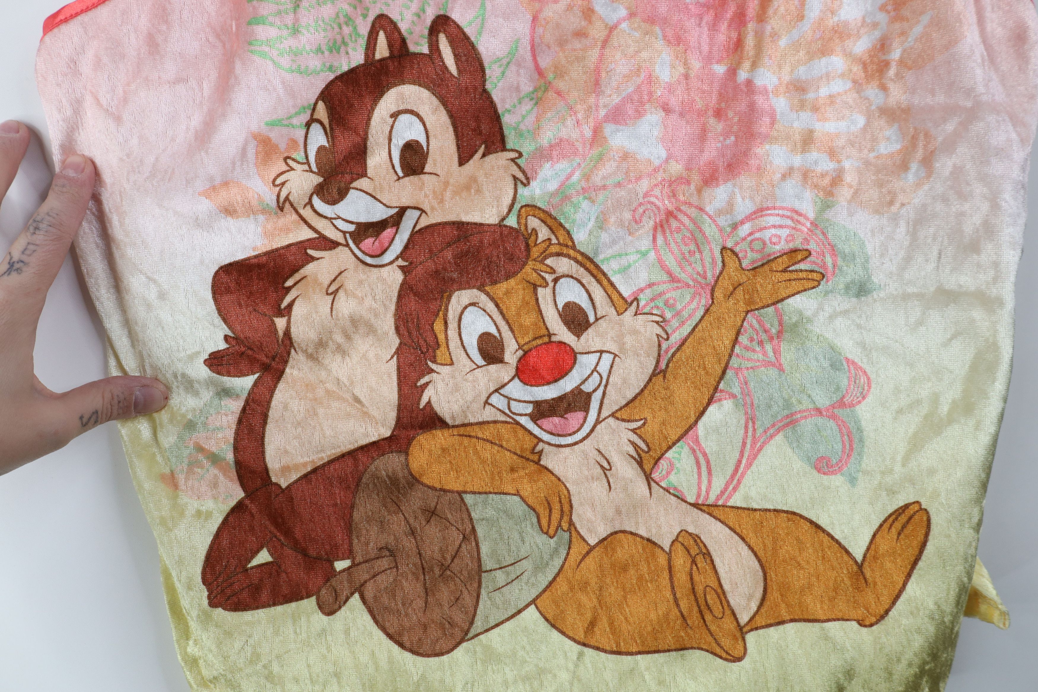 Disney Vintage Y2K Disney Velour Cropped Chip N Dale Tank Top Cami Size XL / US 12-14 / IT 48-50 - 4 Thumbnail