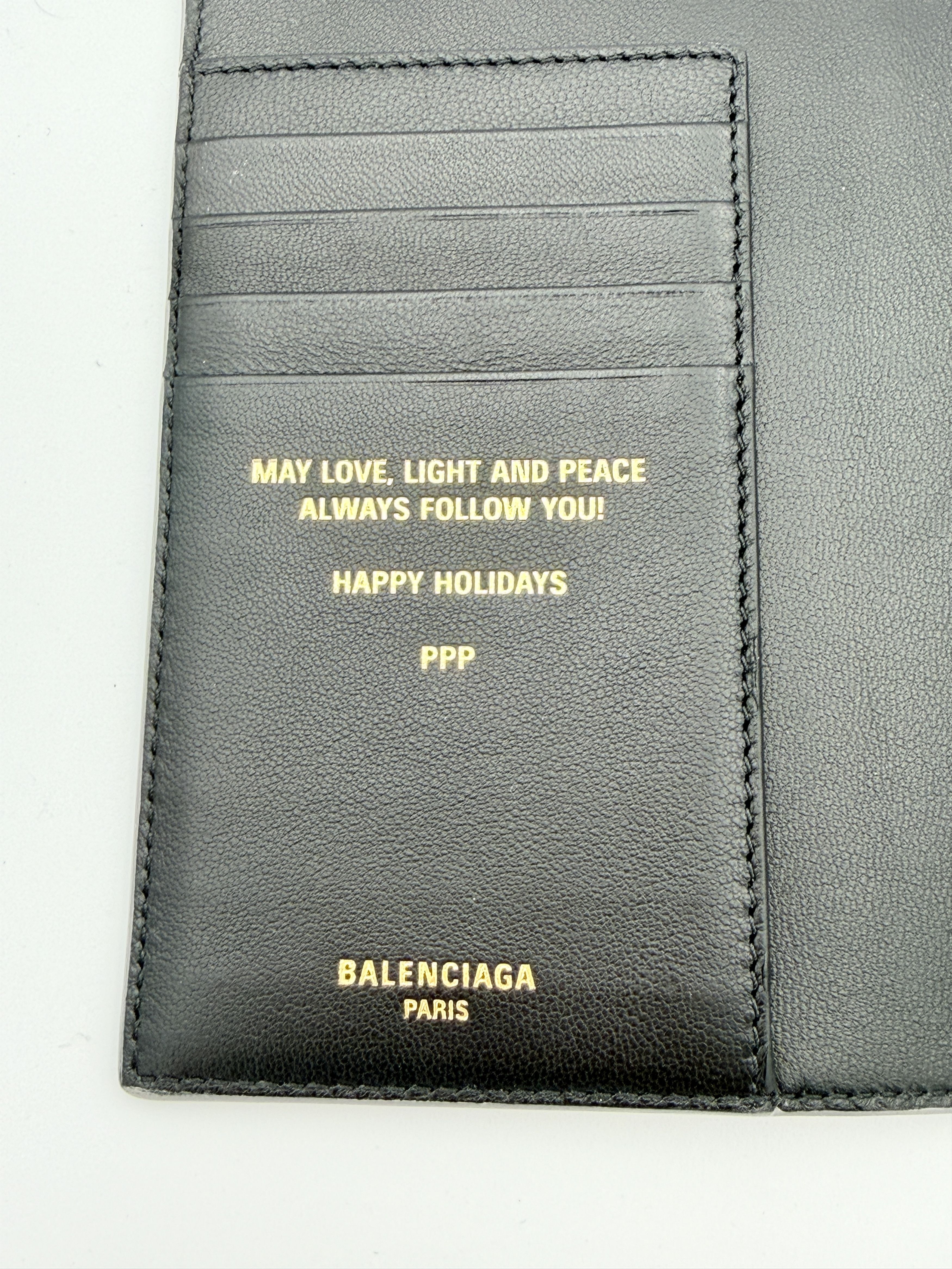 Balenciaga Balenciaga F&F Leather Wallet Passport Holder Grey Size ONE SIZE - 3 Thumbnail