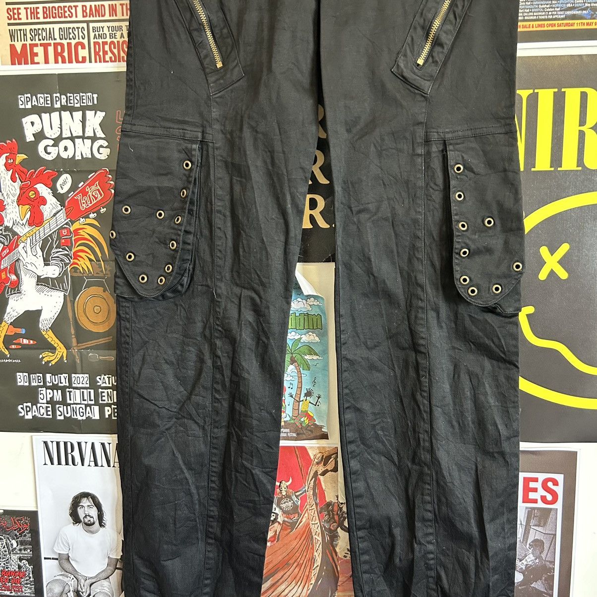 Vintage Vintage E.S.L Punk Rave Goth Stretchable Pants Size US 29 - 3 Thumbnail